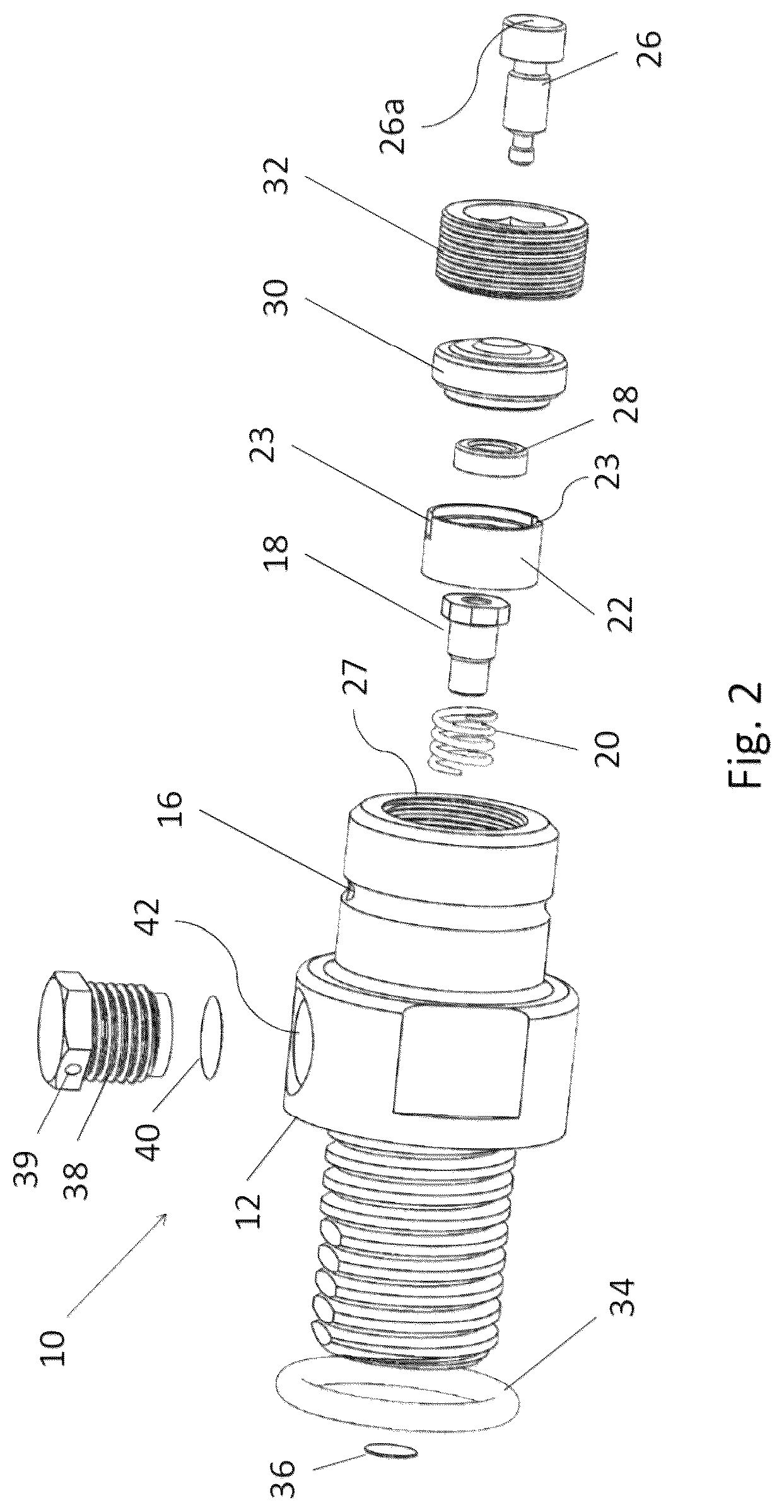 Patent US12318739 Figure 2 – Carbonation machine and a gas canister for a carbonation machine