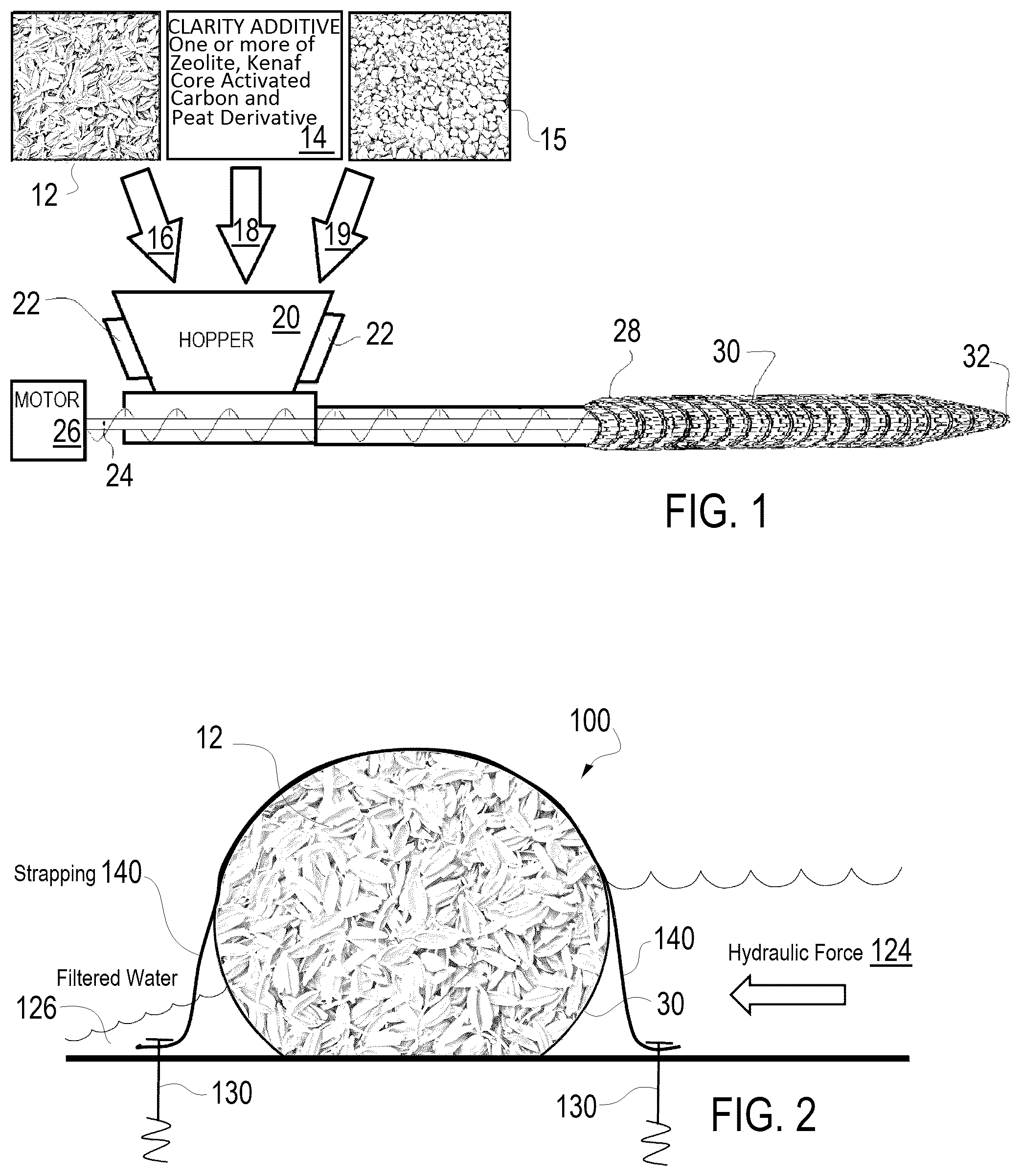 Patent US12318755 — Method of manufacturing erosion and sediment and pollution control products using rice hulls — Figure 1