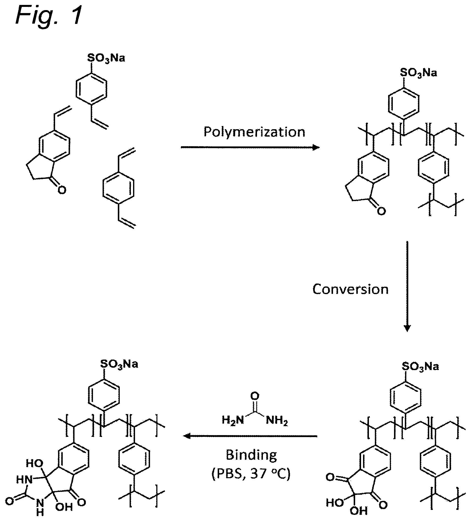 Patent US12318756 — Macromolecular compositions comprising indene-derivatives, preparation thereof, and use thereof — Figure 1