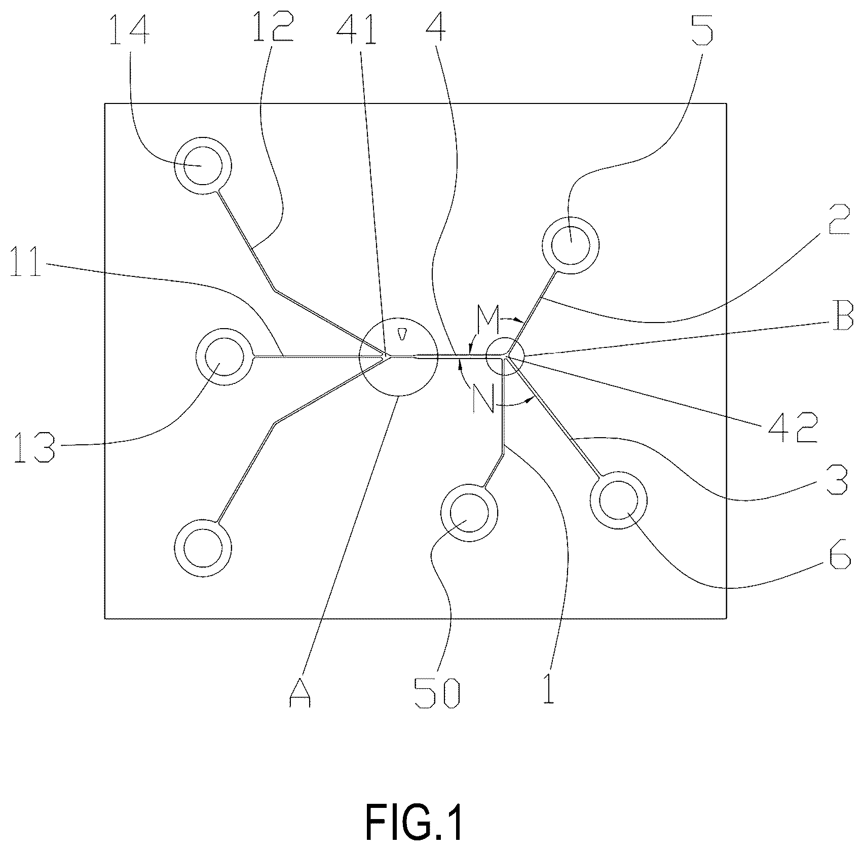 Patent US12318779 — Microfluidic chip for sorting living cells — Figure 1