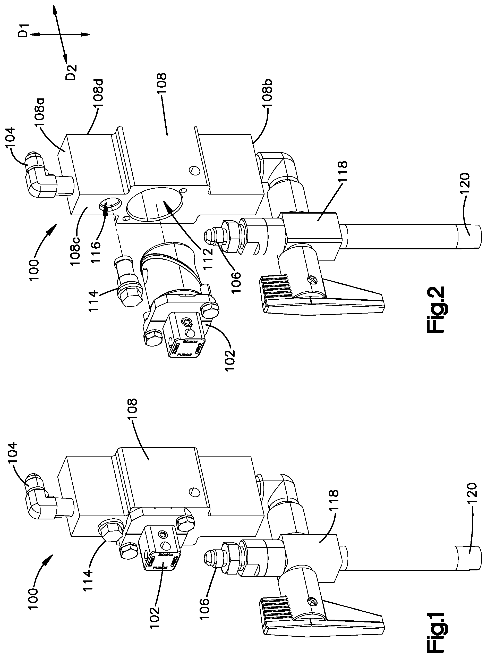 Patent US12318796 — Self flushing flow restrictor for a fluid dispensing system — Figure 1