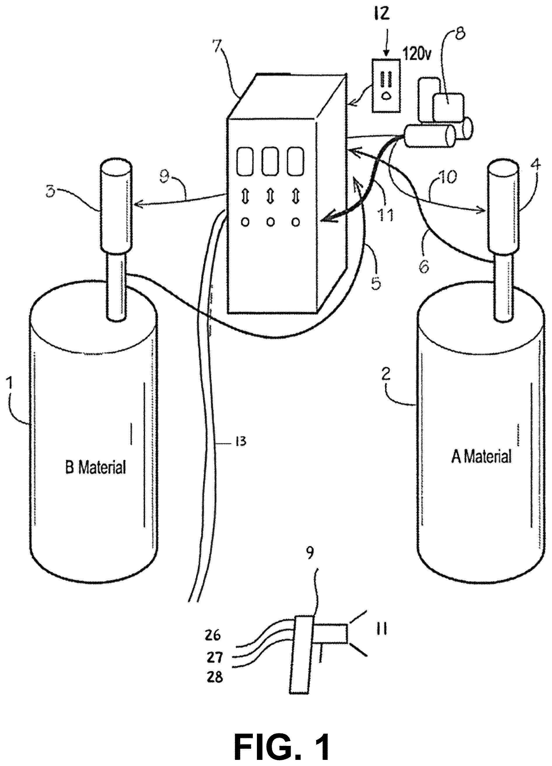 Patent US12318800 — Low pressure plural component spray system and foams generated therefrom — Figure 1
