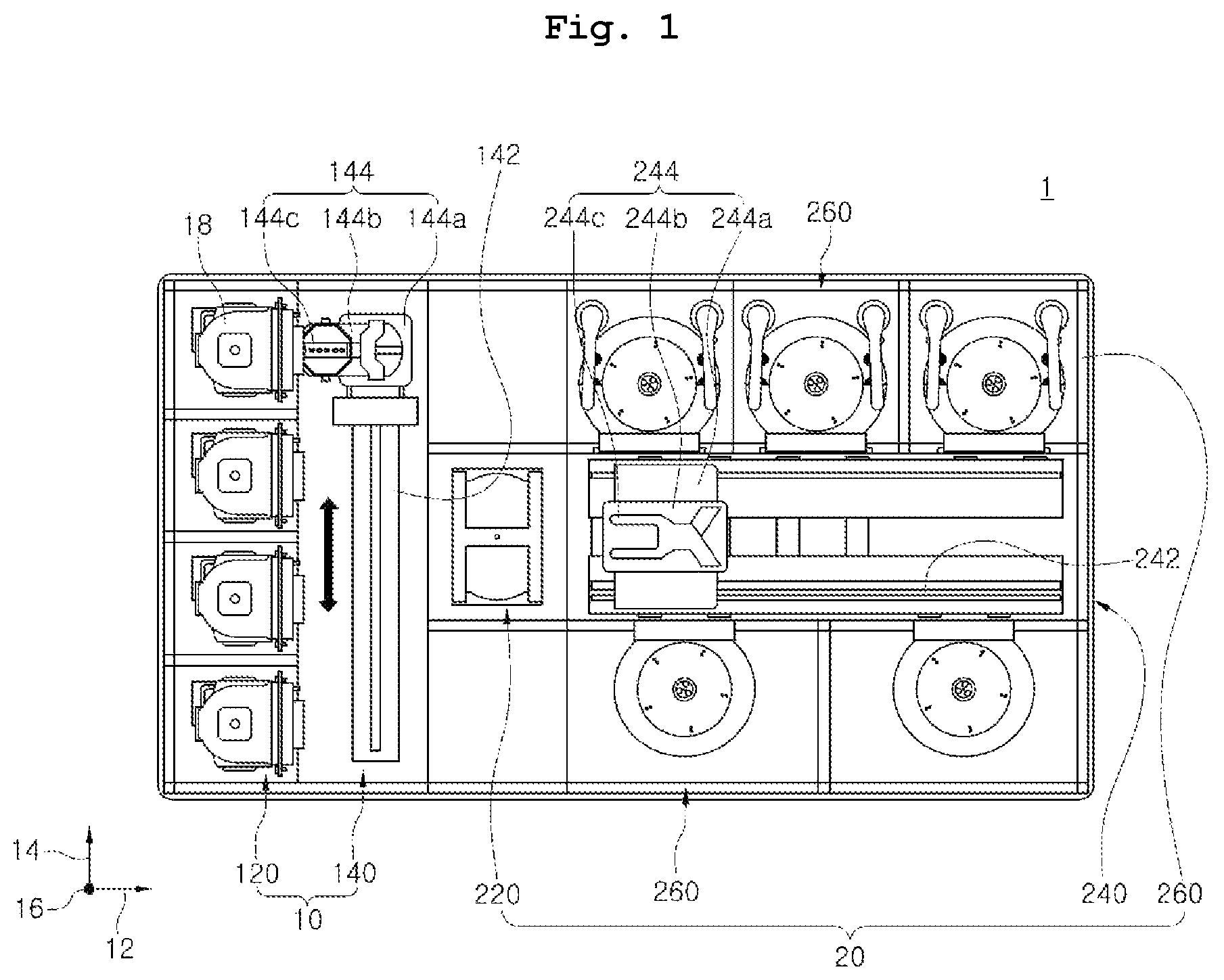 Patent US12318819 — Exhaust assembly, and liquid processing apparatus and substrate processing equipment including the same — Figure 1