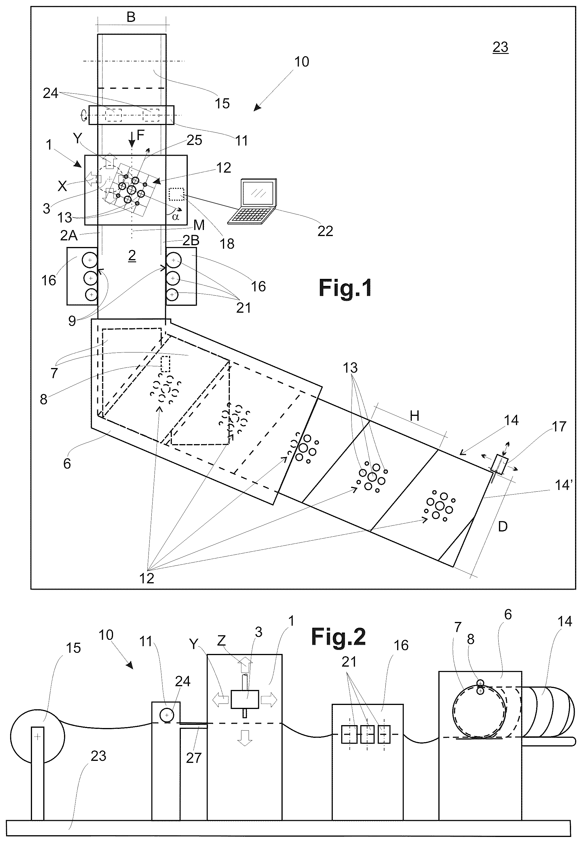 Patent US12318829 — Air conduit spirally wound and provided with a plurality of holes, related manufacturing machine and method and related strip — Figure 1