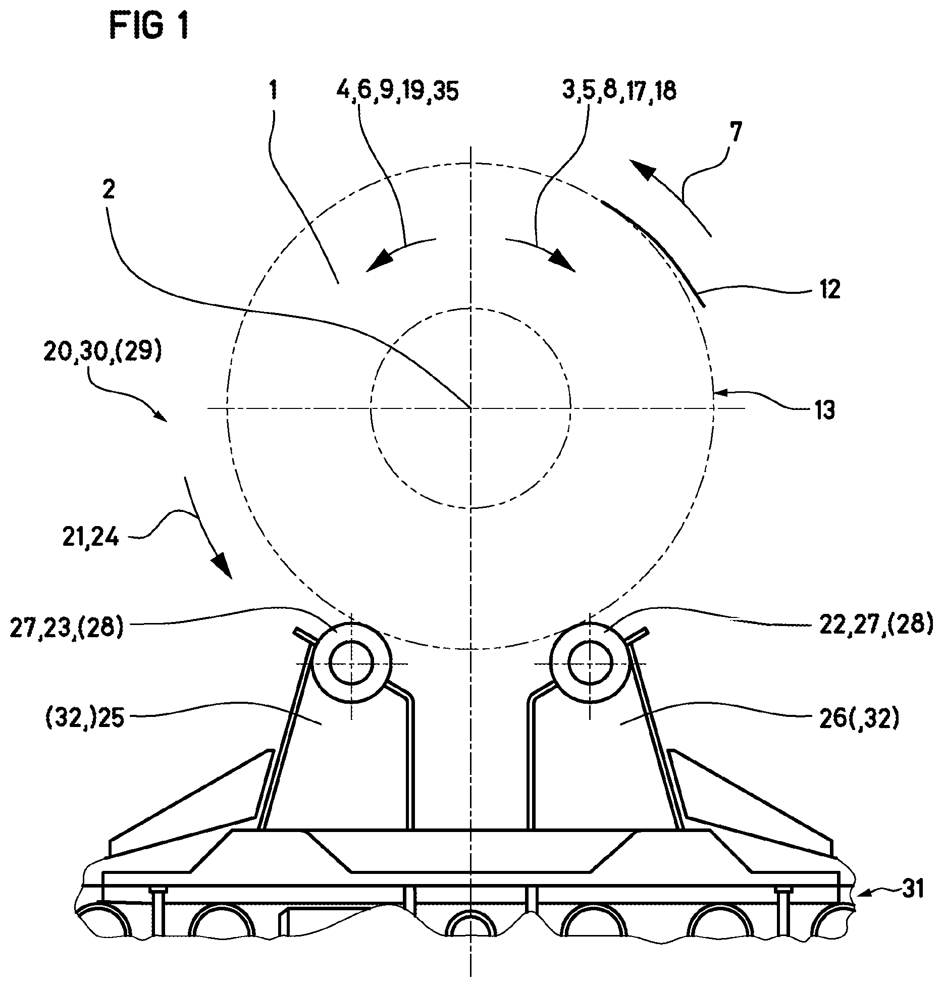 Patent US12318834 — Method for preventing shape changes in metal coils, in particualr for preventing a collapsing of newly wound hot coils — Figure 1