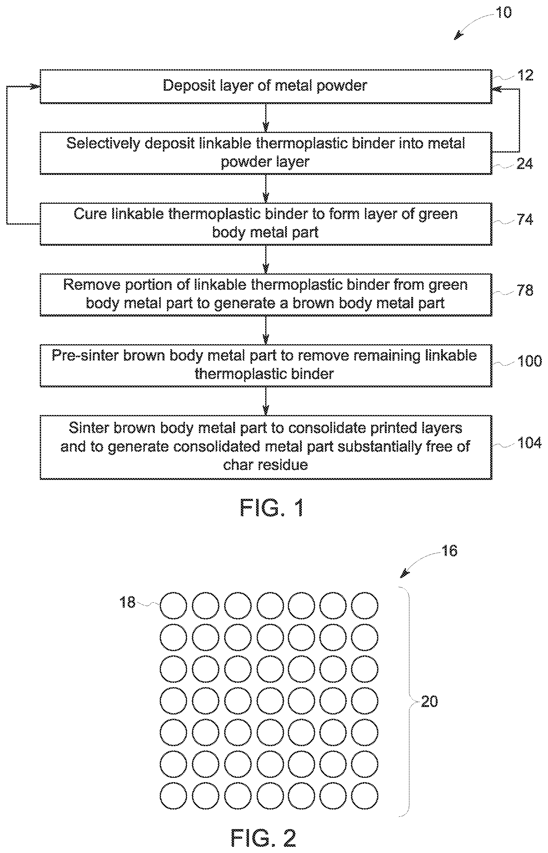 Patent US12318842 — Thermoplastic binders for use in binder jetting additive manufacturing — Figure 1