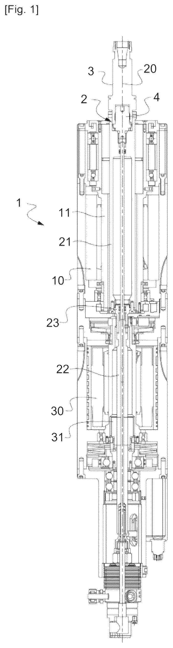 Patent US12318848 — Electrospindle with integrated feed with automatic tool holder change — Figure 1