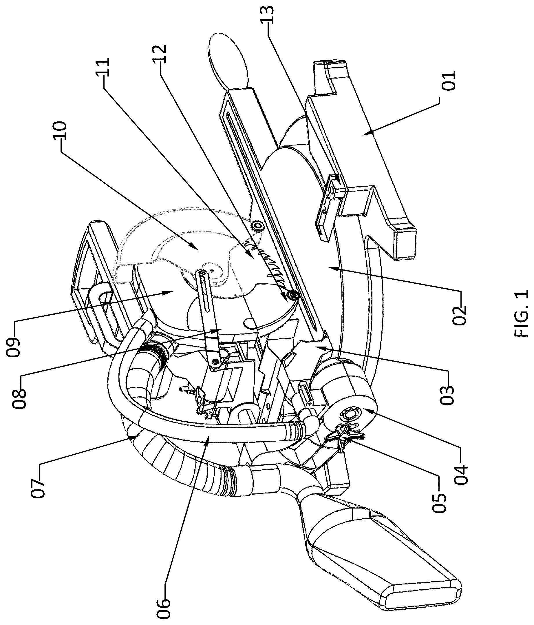 Patent US12318853 — Dustless miter saw — Figure 1