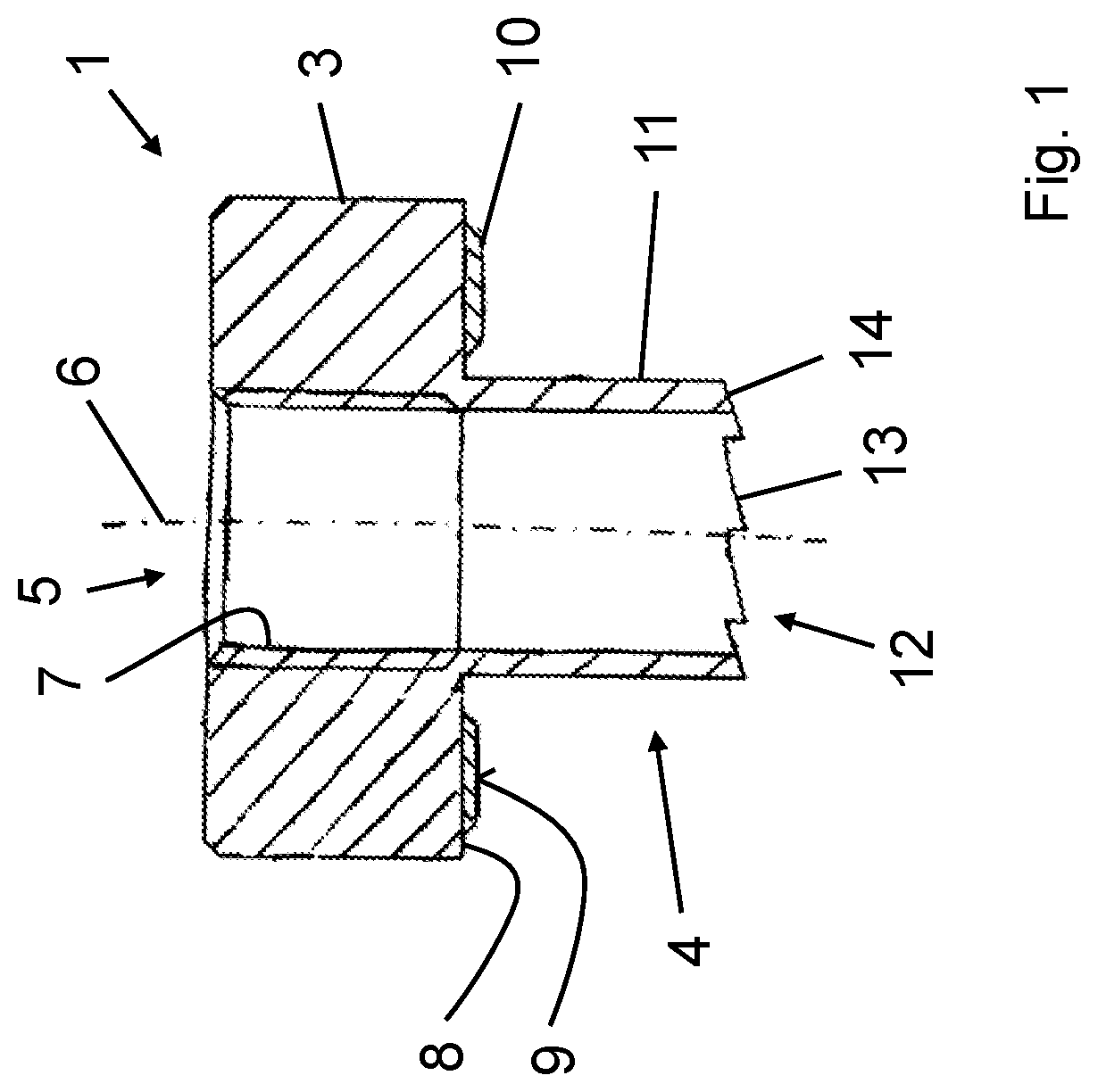 Patent US12318862 — Fastening element for friction welding and method for friction welding a fastening element onto a planar workpiece — Figure 1