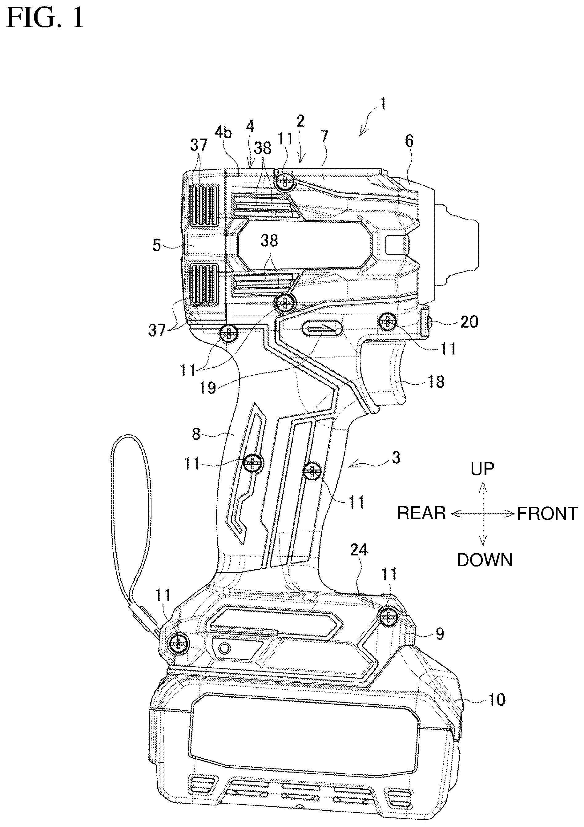 Patent US12318890 — Impact tool — Figure 1