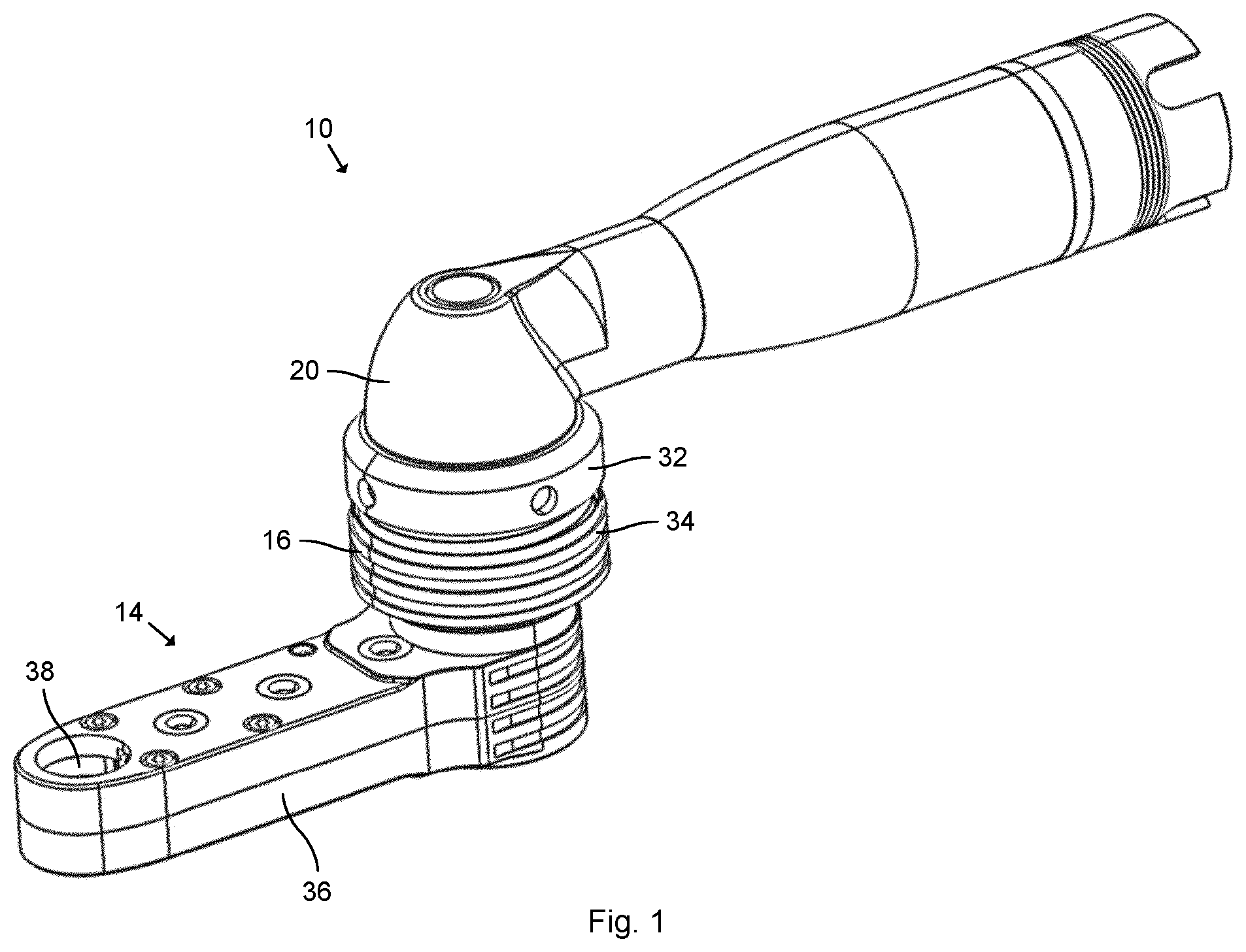 Patent US12318892 — Arrangement for power tool, front part attachment and power tool — Figure 1
