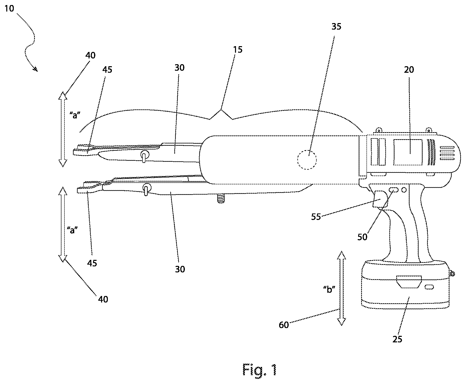 Patent US12318897 — Rechargeable battery powered valve spring compressor — Figure 1