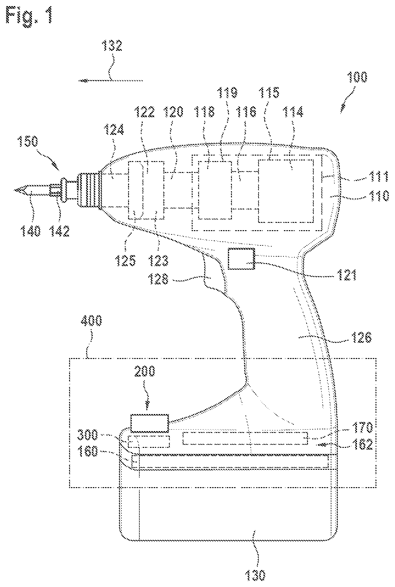 Patent US12318907 — Hand-held power tool — Figure 1