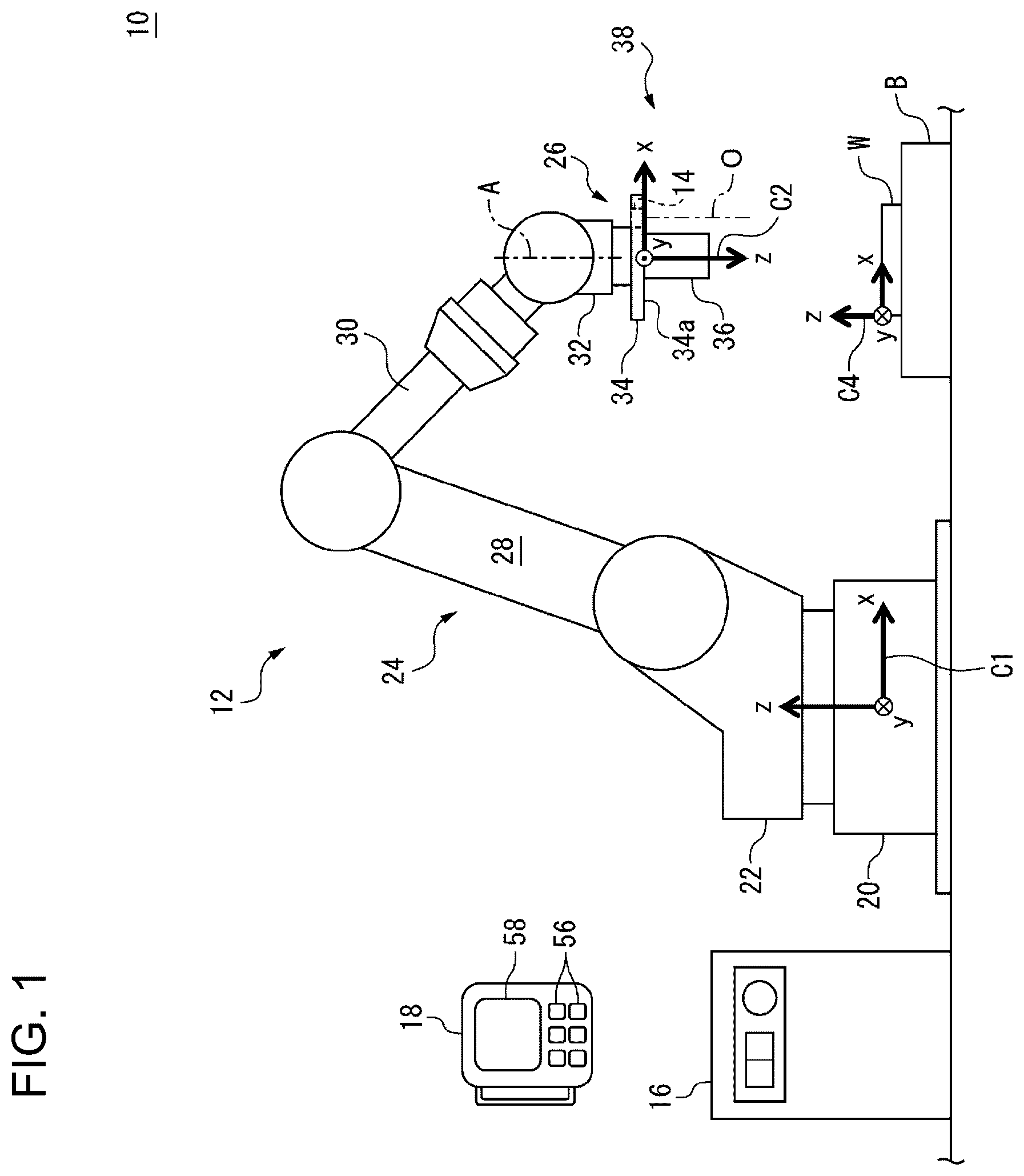 Patent US12318914 — Device for correcting robot teaching position, teaching device, robot system, teaching position correction method, and computer program — Figure 1