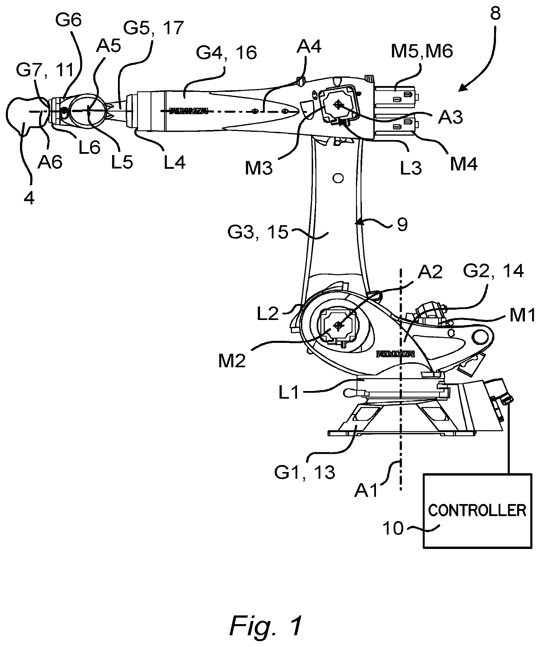 Patent US12318944 — Method for automatically scheduling the timing of brake tests, and associated robot — Figure 1