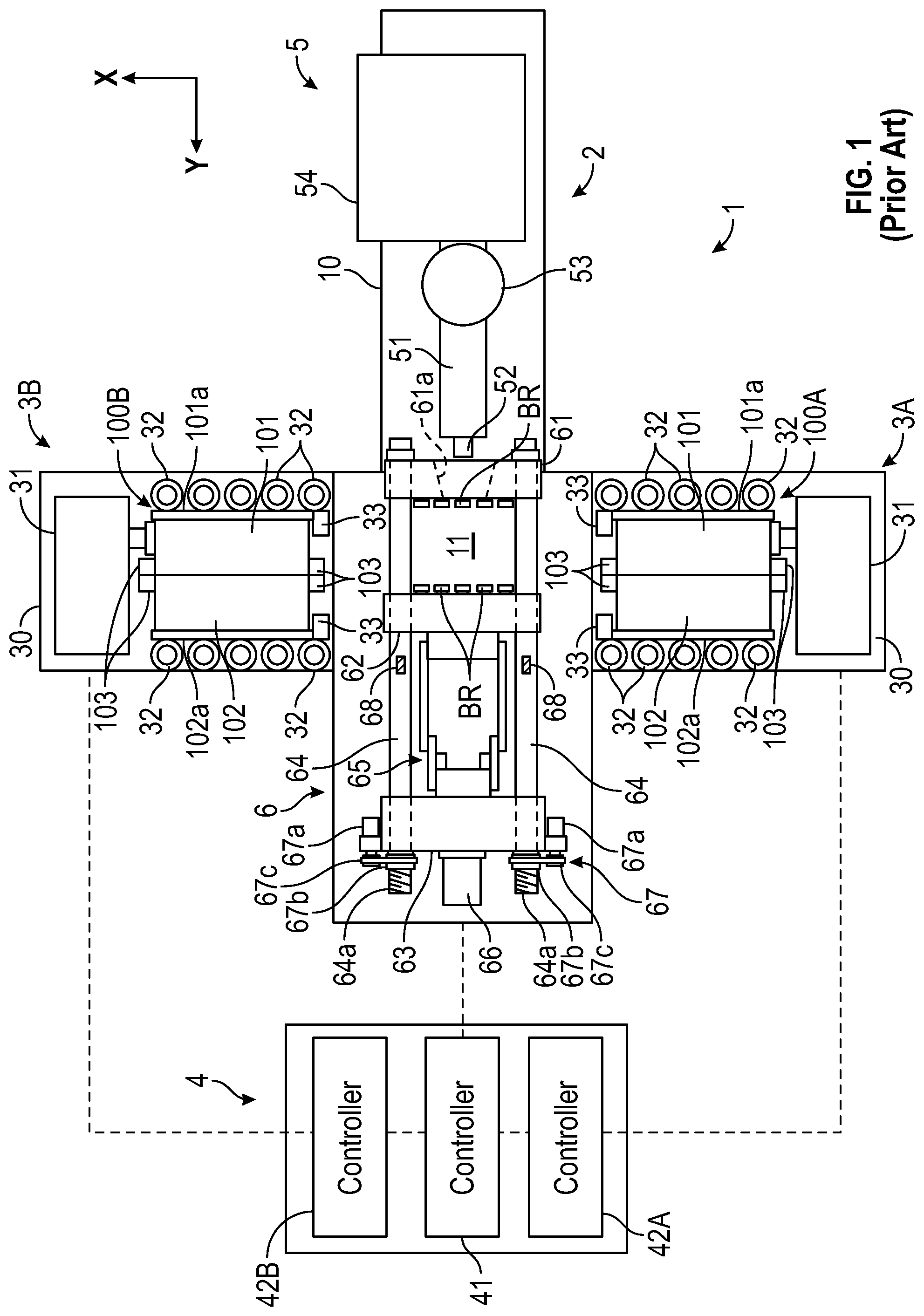 Patent US12318981 — Conveyance apparatus for conveying mold — Figure 1