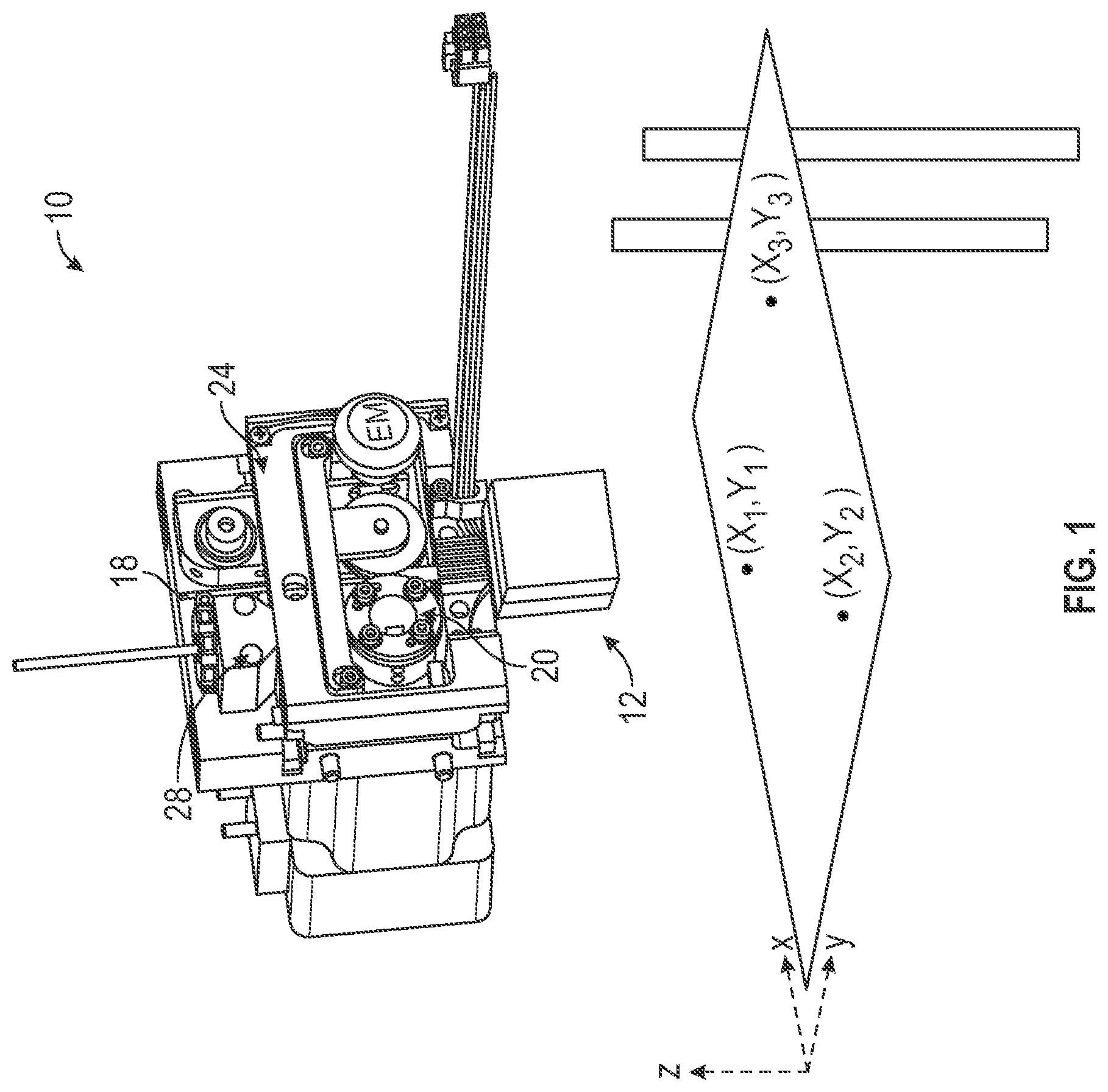 Patent US12318997 — Nozzle assembly with a serpentine path for printer head of 3D printer — Figure 1