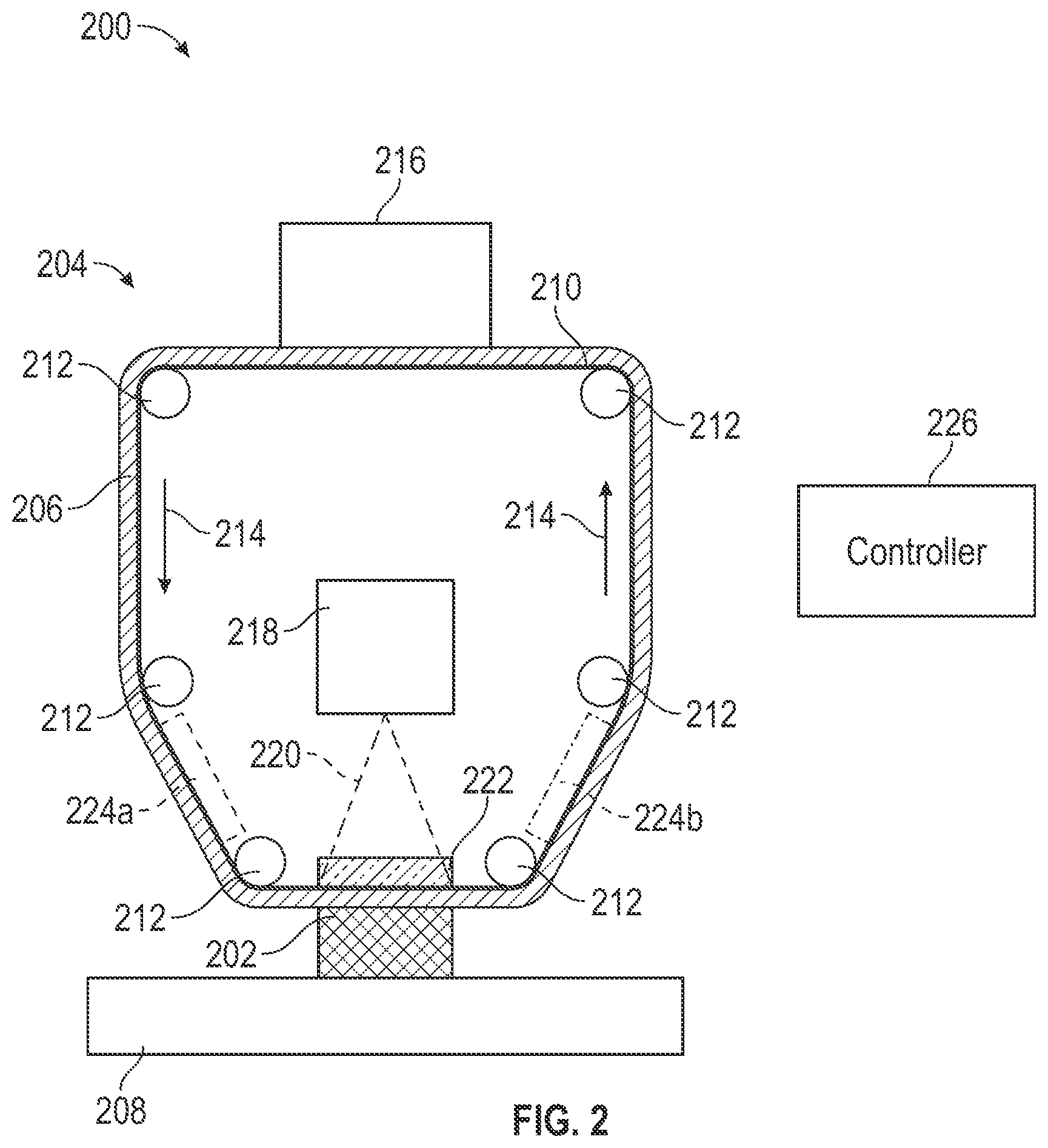 Patent US12319002 Figure 2 – Systems for post-processing additively manufactured objects