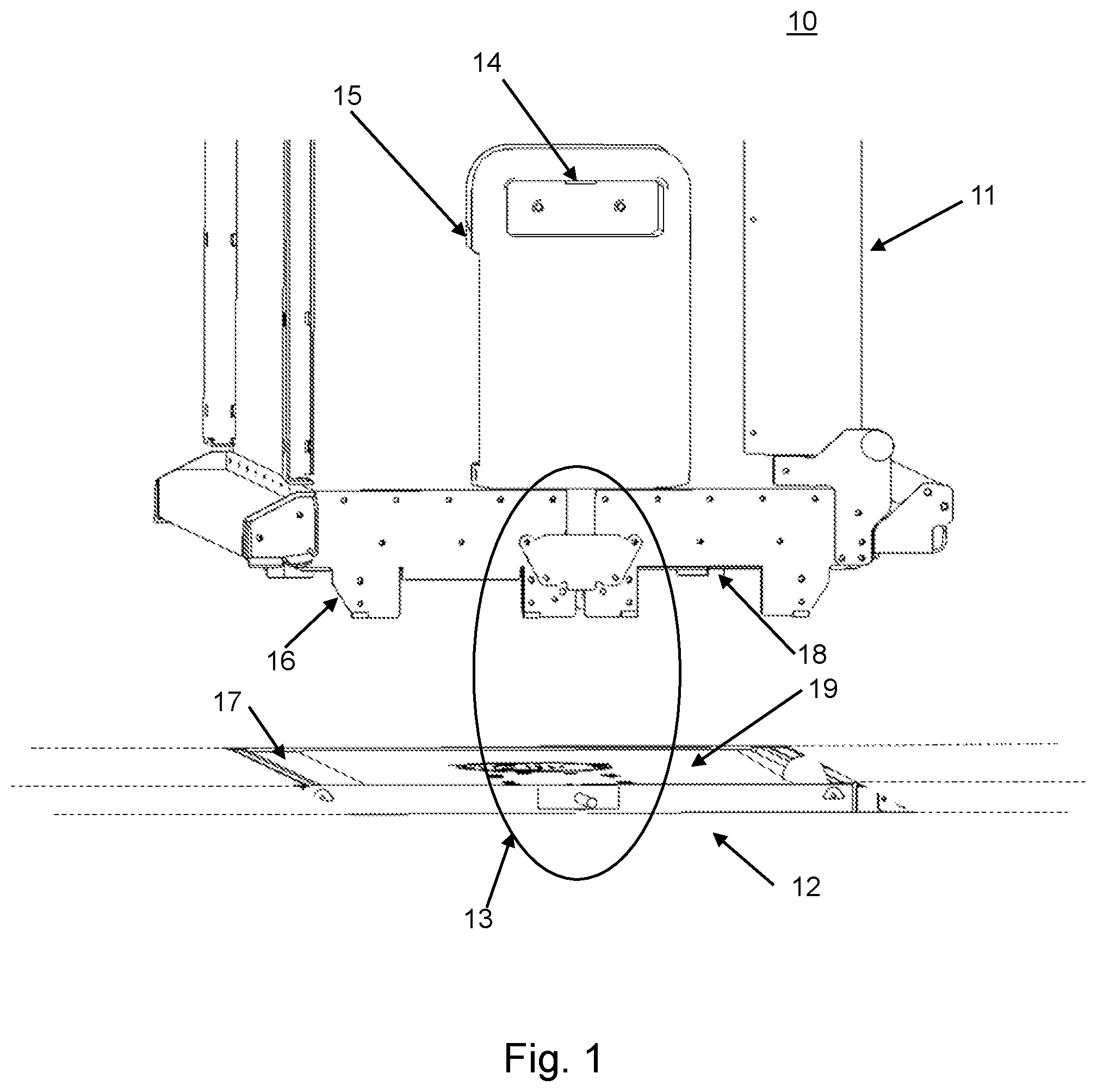 Patent US12319003 — Cooling unit with a self-locking latch mechanism — Figure 1