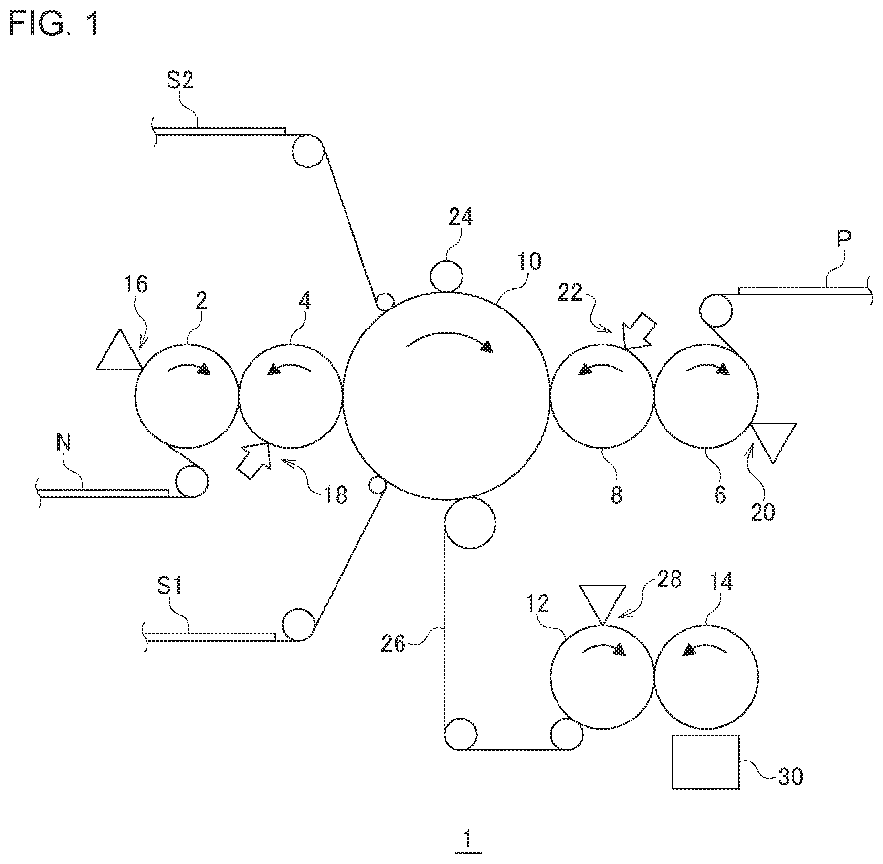 Patent US12319041 Figure 1 – Laminating device