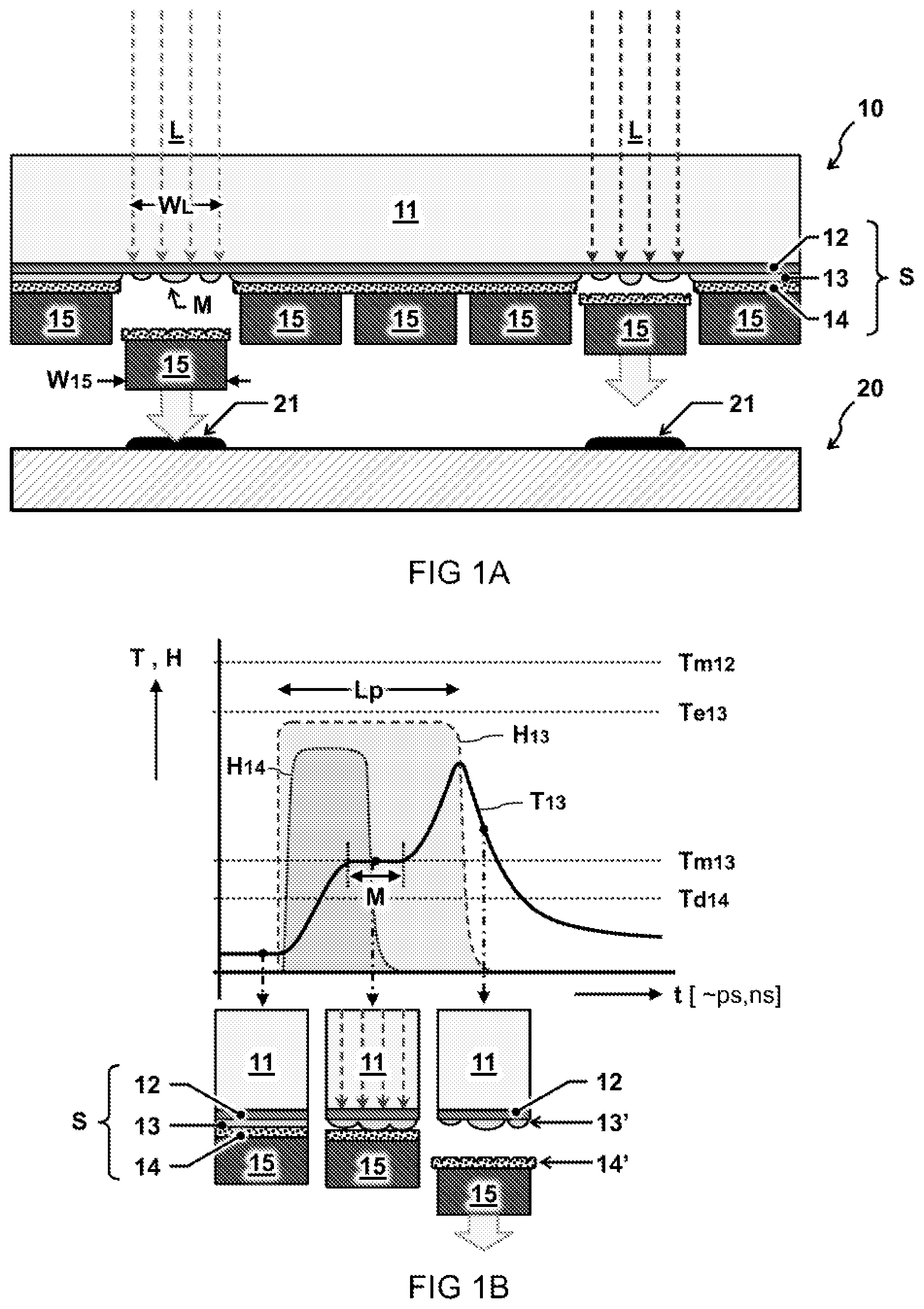 Patent US12319042 — Multi-layer release stack for light induced transfer of components — Figure 1