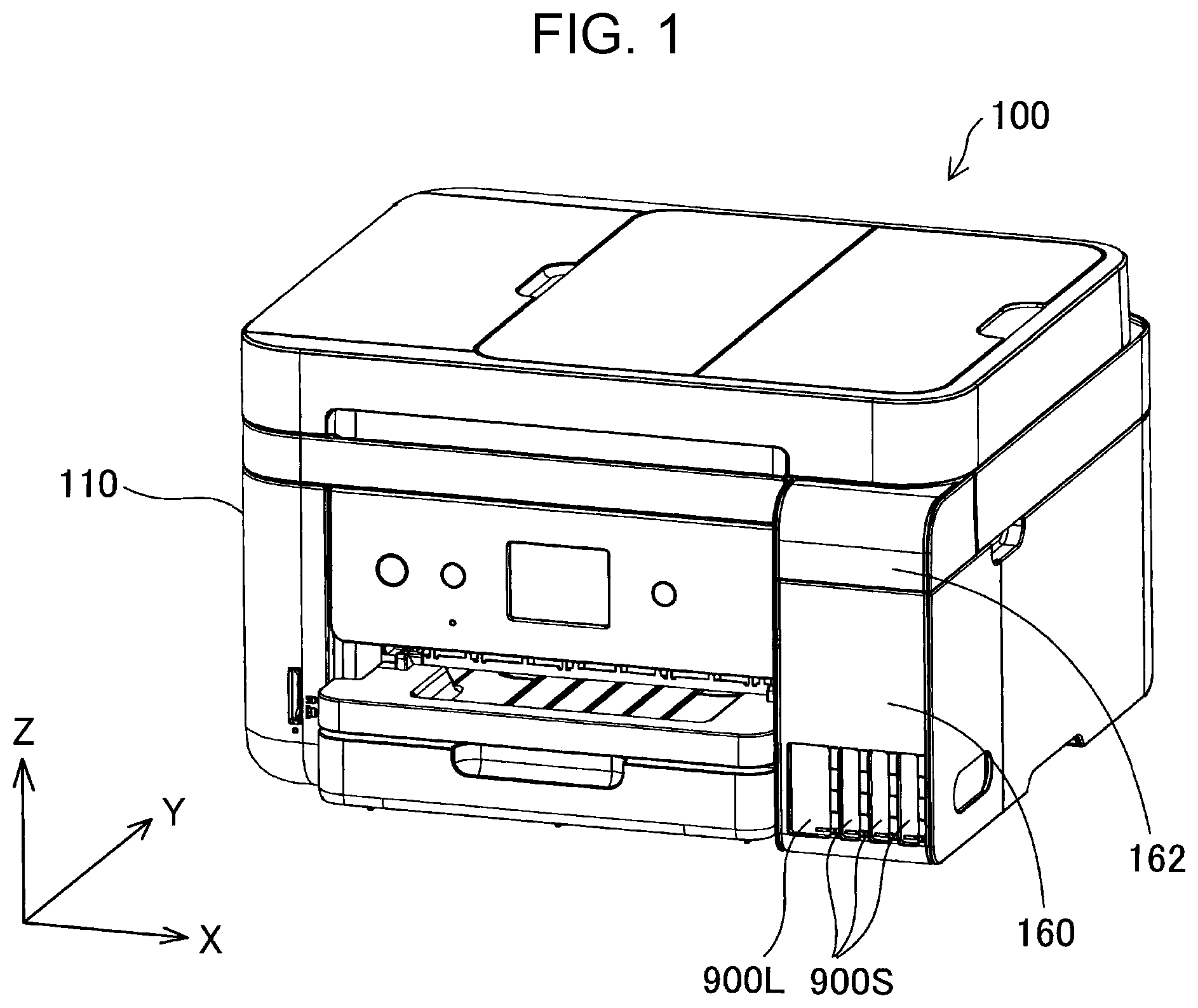 Patent US12319065 Figure 1 – Ink refill container