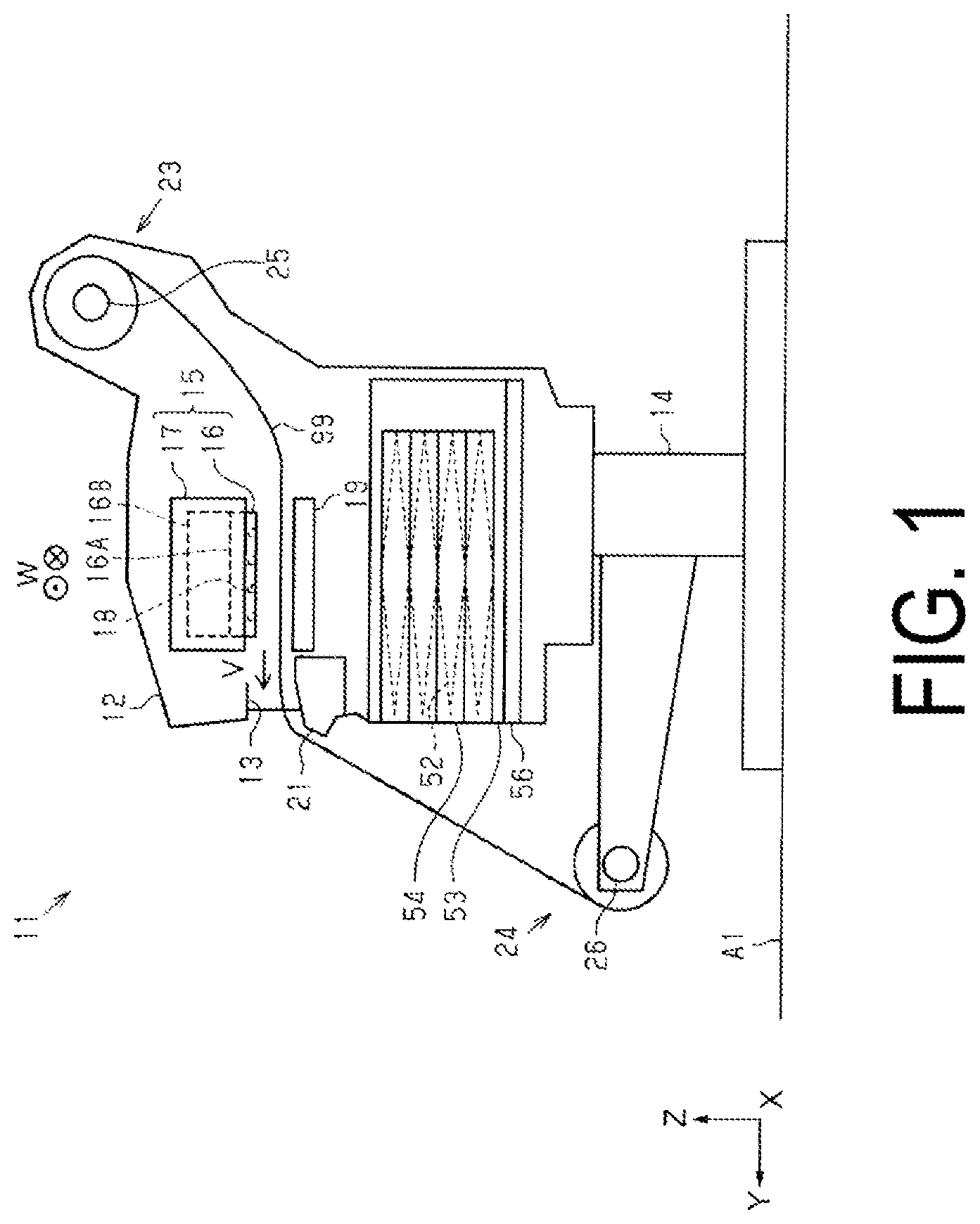 Patent US12319070 Figure 1 – Printing apparatus