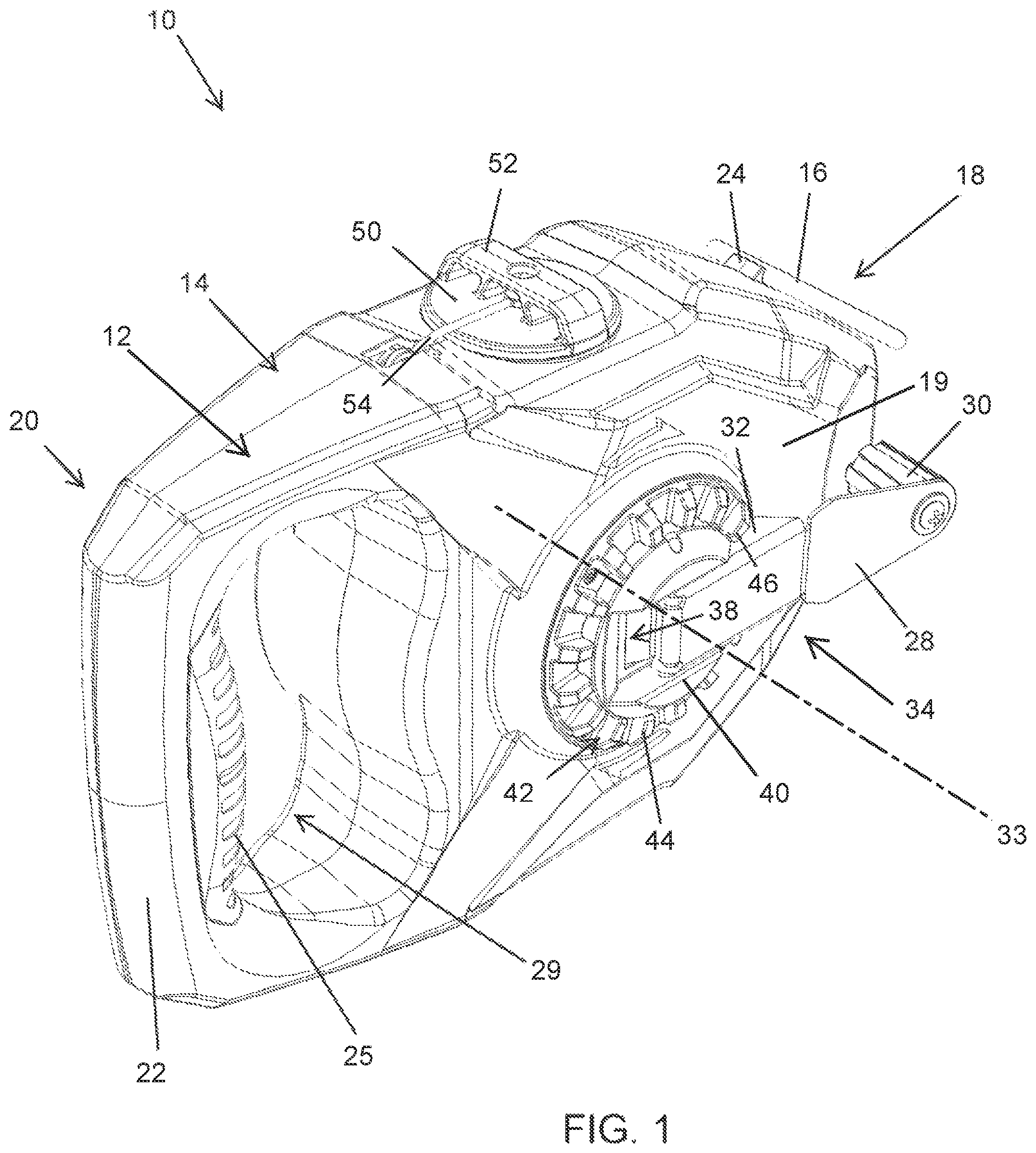 Patent US12319086 — Chalk reel — Figure 1