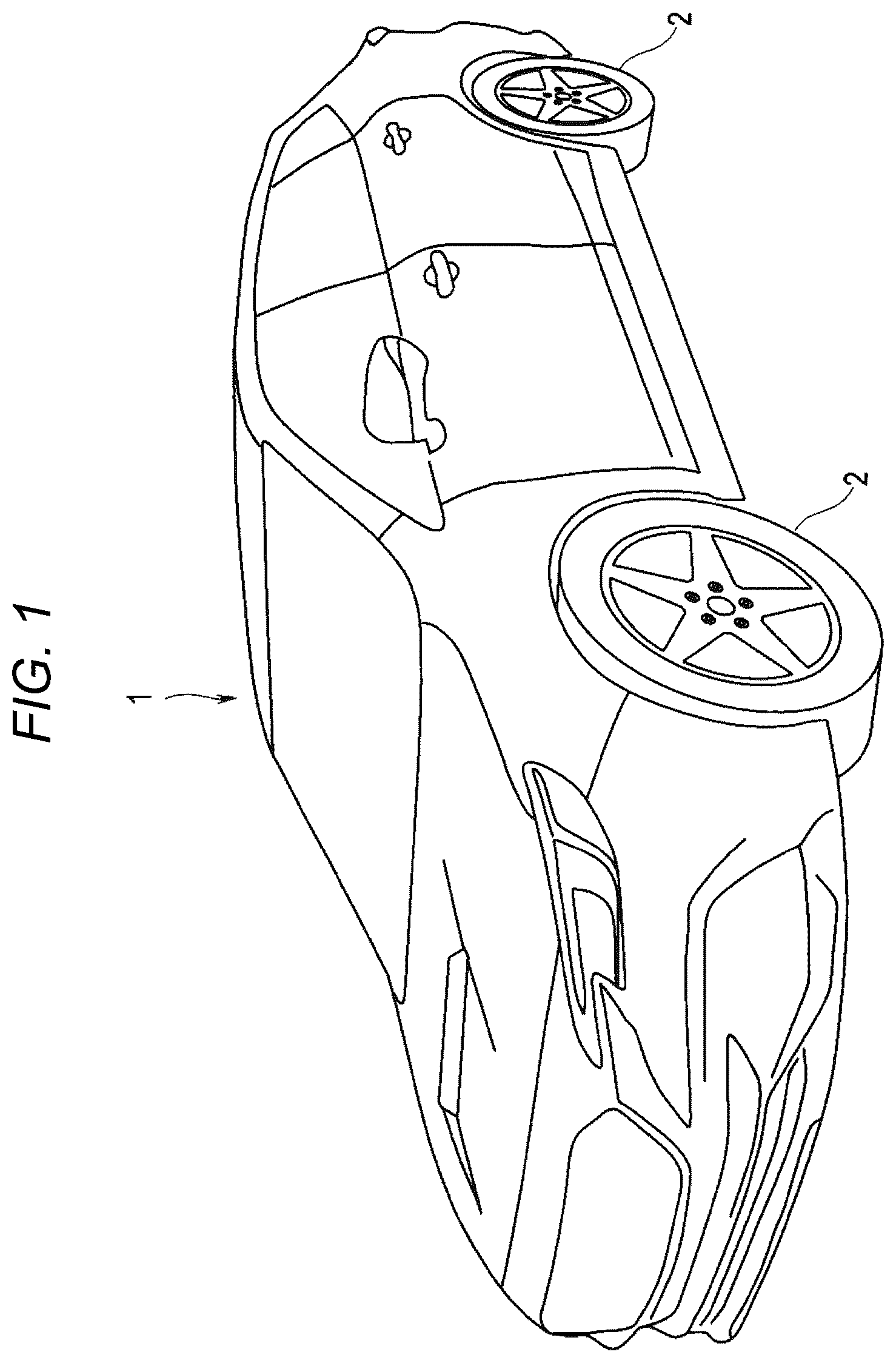 Patent US12319087 — Vehicle wheel element structure — Figure 1