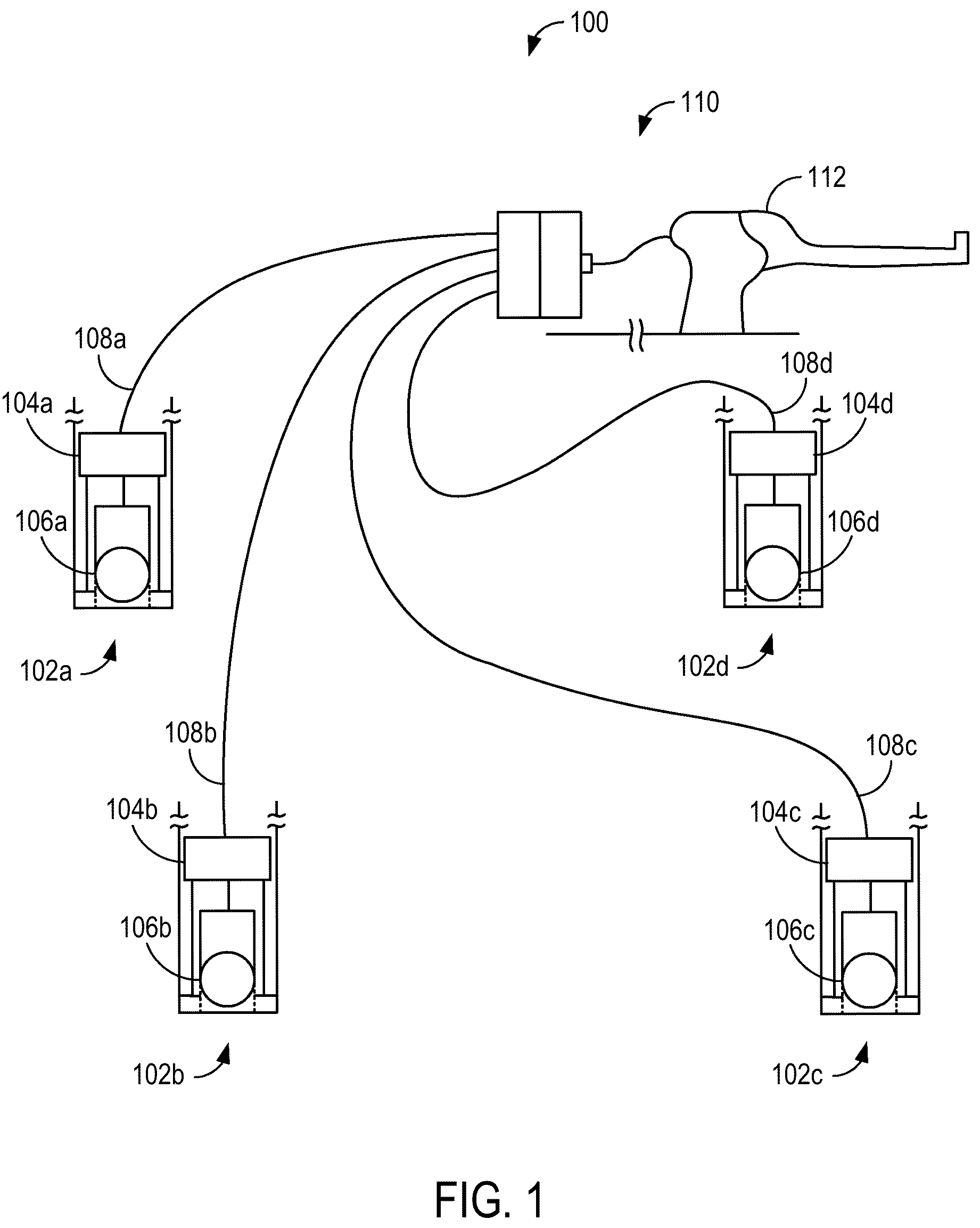Patent US12319088 — Retractable furniture caster system — Figure 1