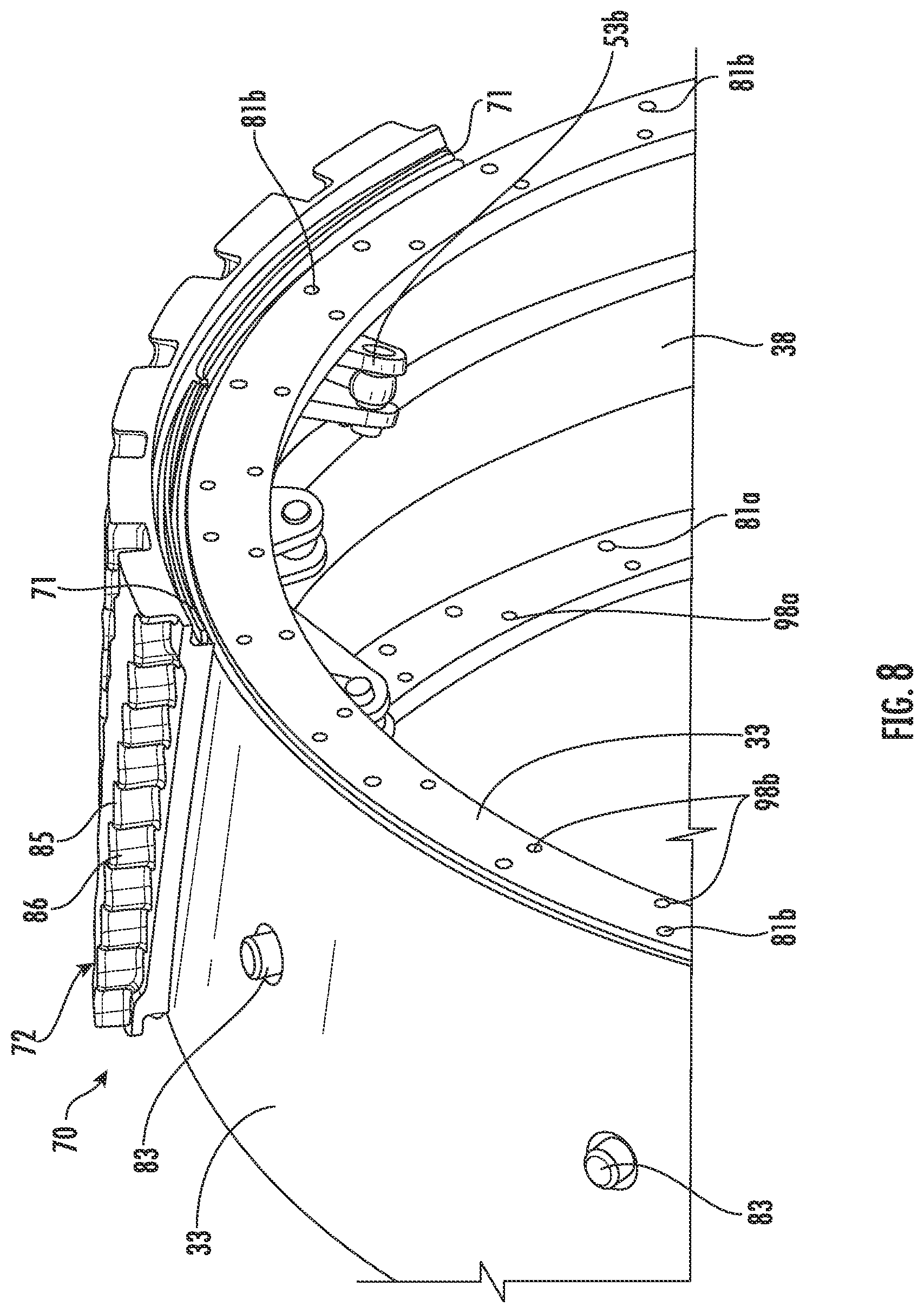 Patent US12319090 Figure 8 – Mine material processing apparatus including gas spring wheel assemblies and related methods