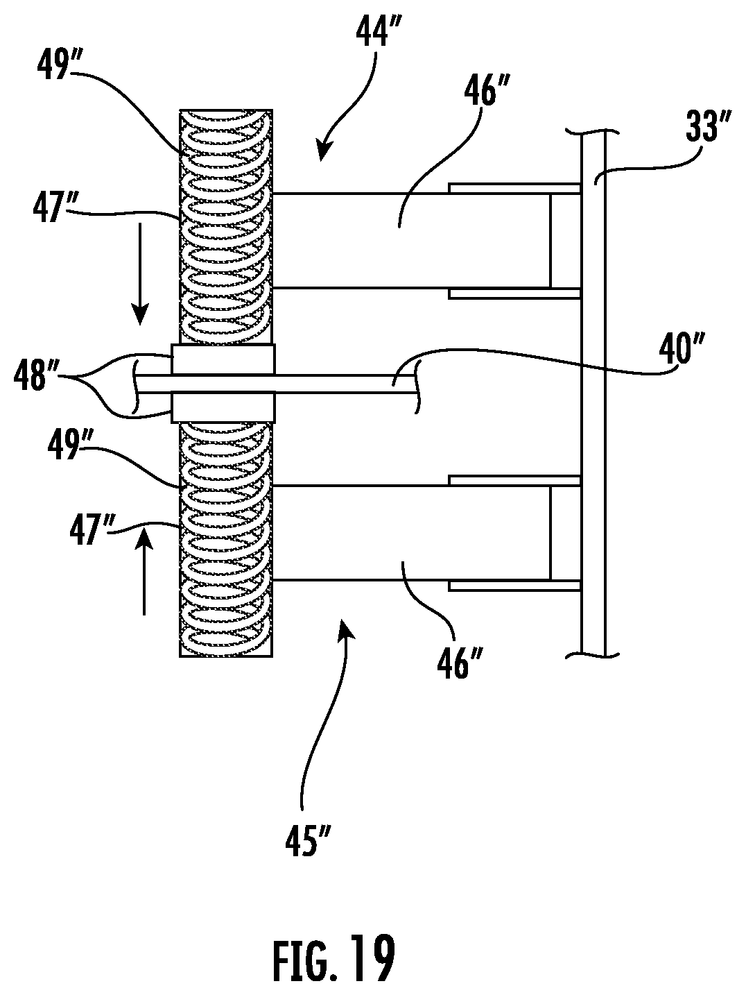Patent US12319090 Figure 18 – Mine material processing apparatus including gas spring wheel assemblies and related methods