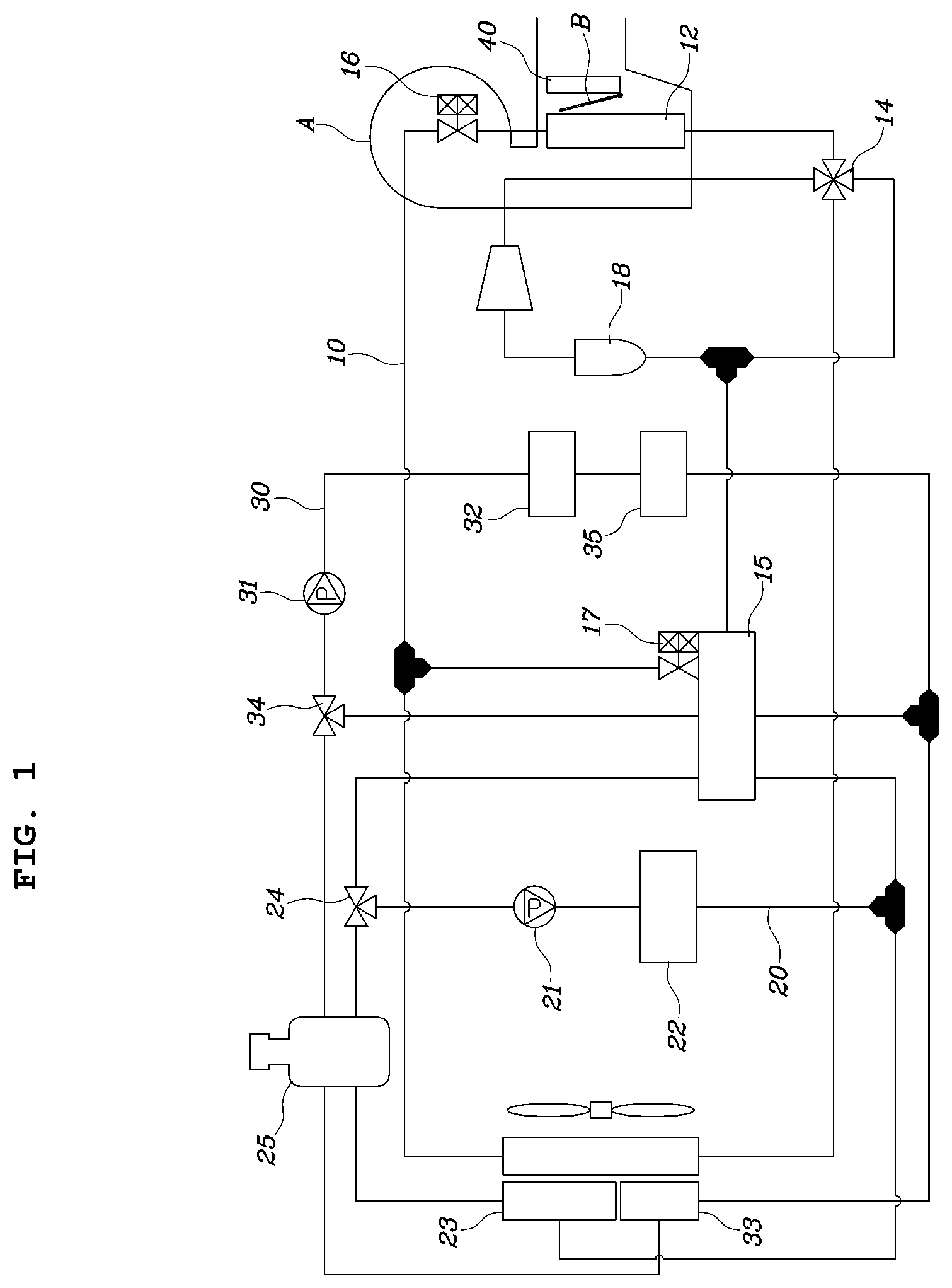 Patent US12319124 — Integrated air-conditioning system — Figure 1