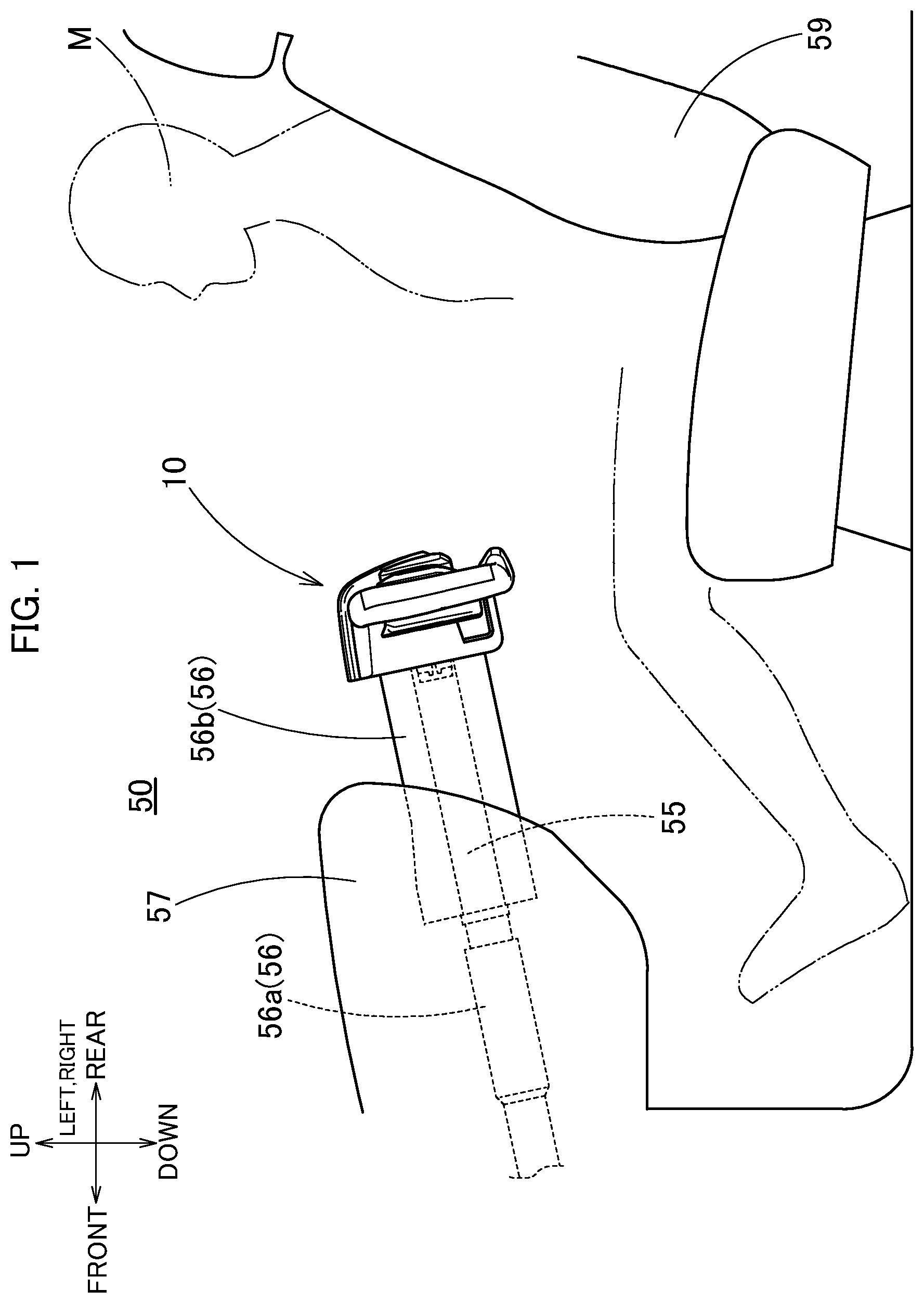 Patent US12319141 — Steering wheel and vehicle control device — Figure 1