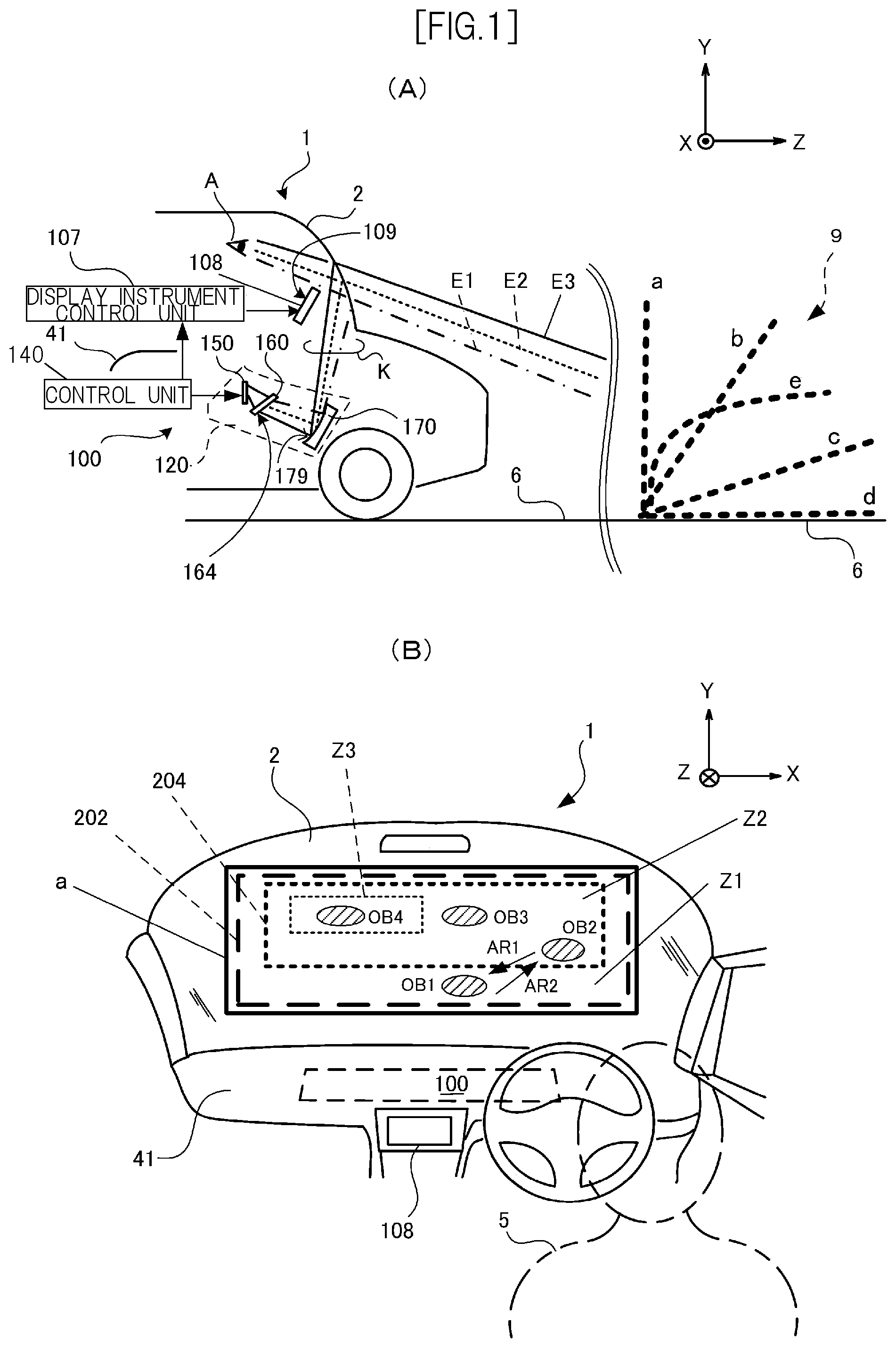 Patent US12319144 Figure 1 – Display control device, display device, and display control method