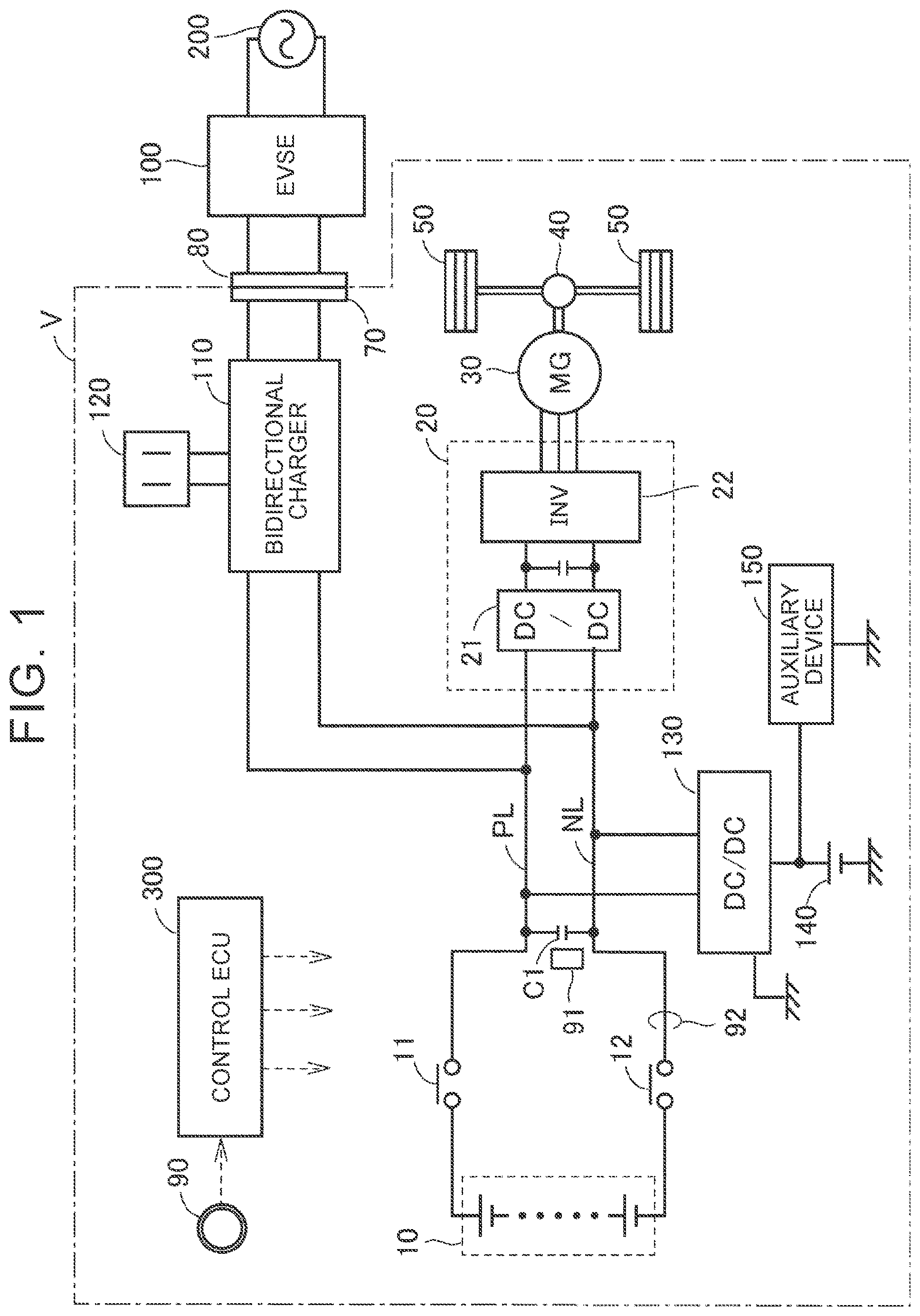 Patent US12319153 — Electrified vehicle — Figure 1