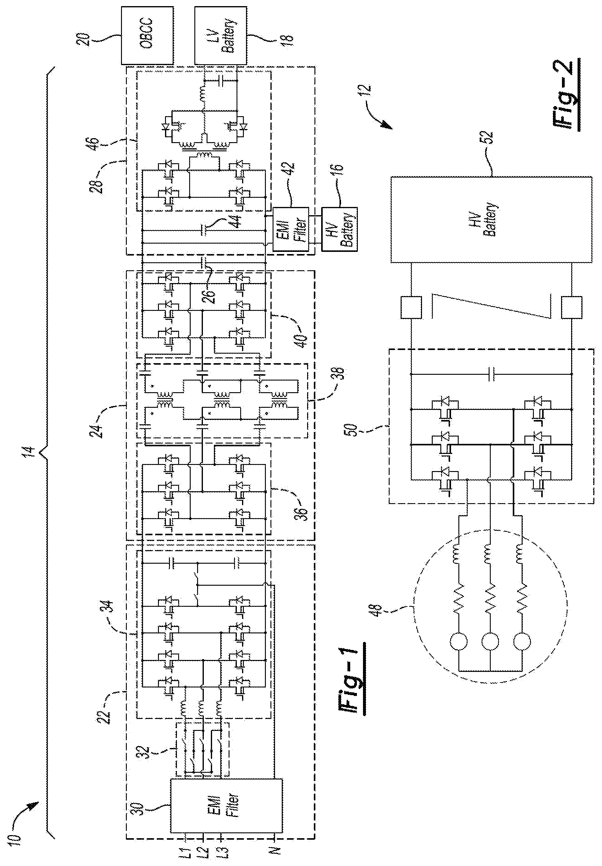 Patent US12319156 — Magnetic integration of high voltage to low voltage DC/DC power converter with inverter system controller battery current control module system — Figure 1