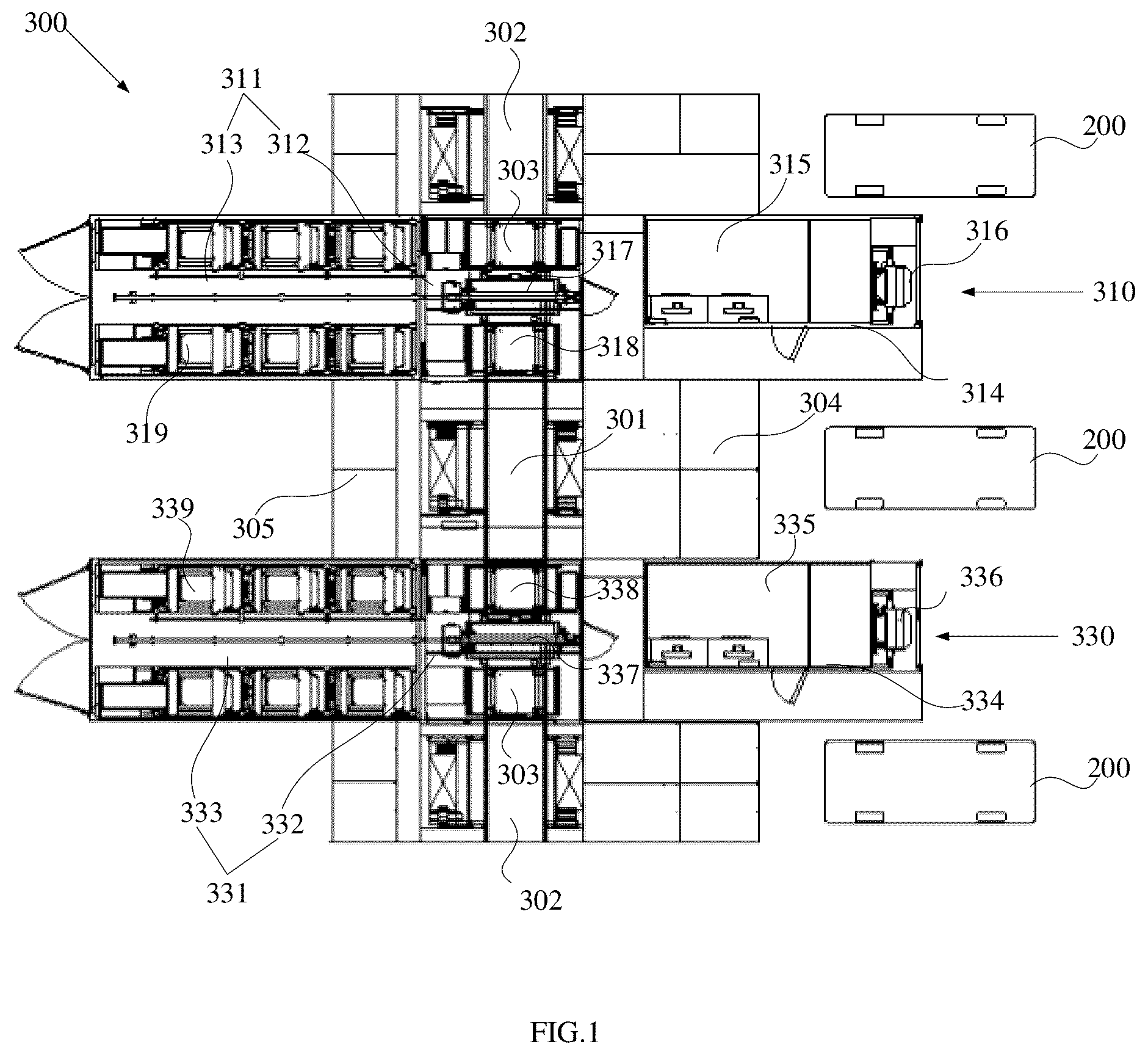 Patent US12319168 — Battery swapping station and control method therefor — Figure 1