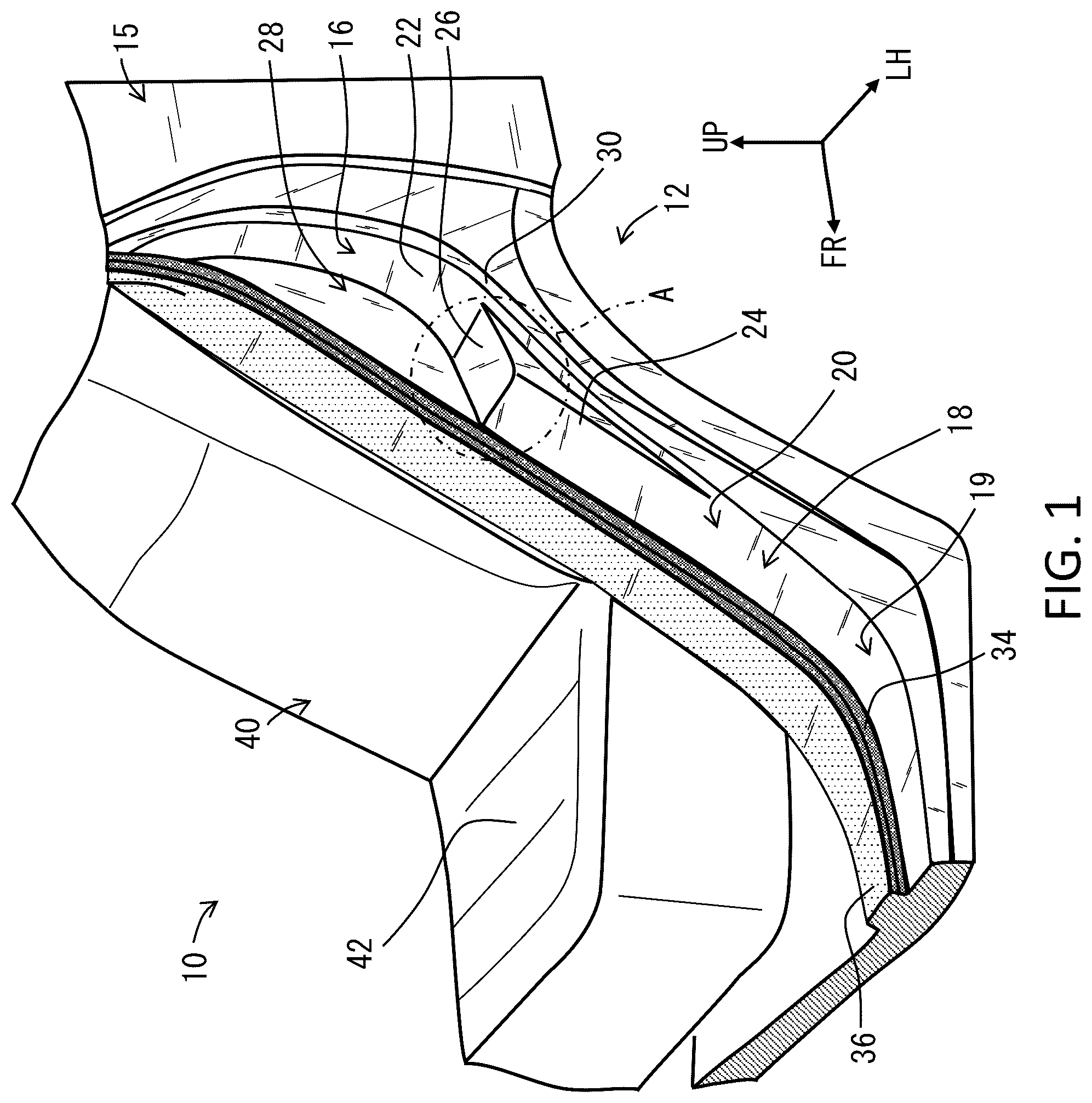Patent US12319188 — Vehicle entrance structure — Figure 1
