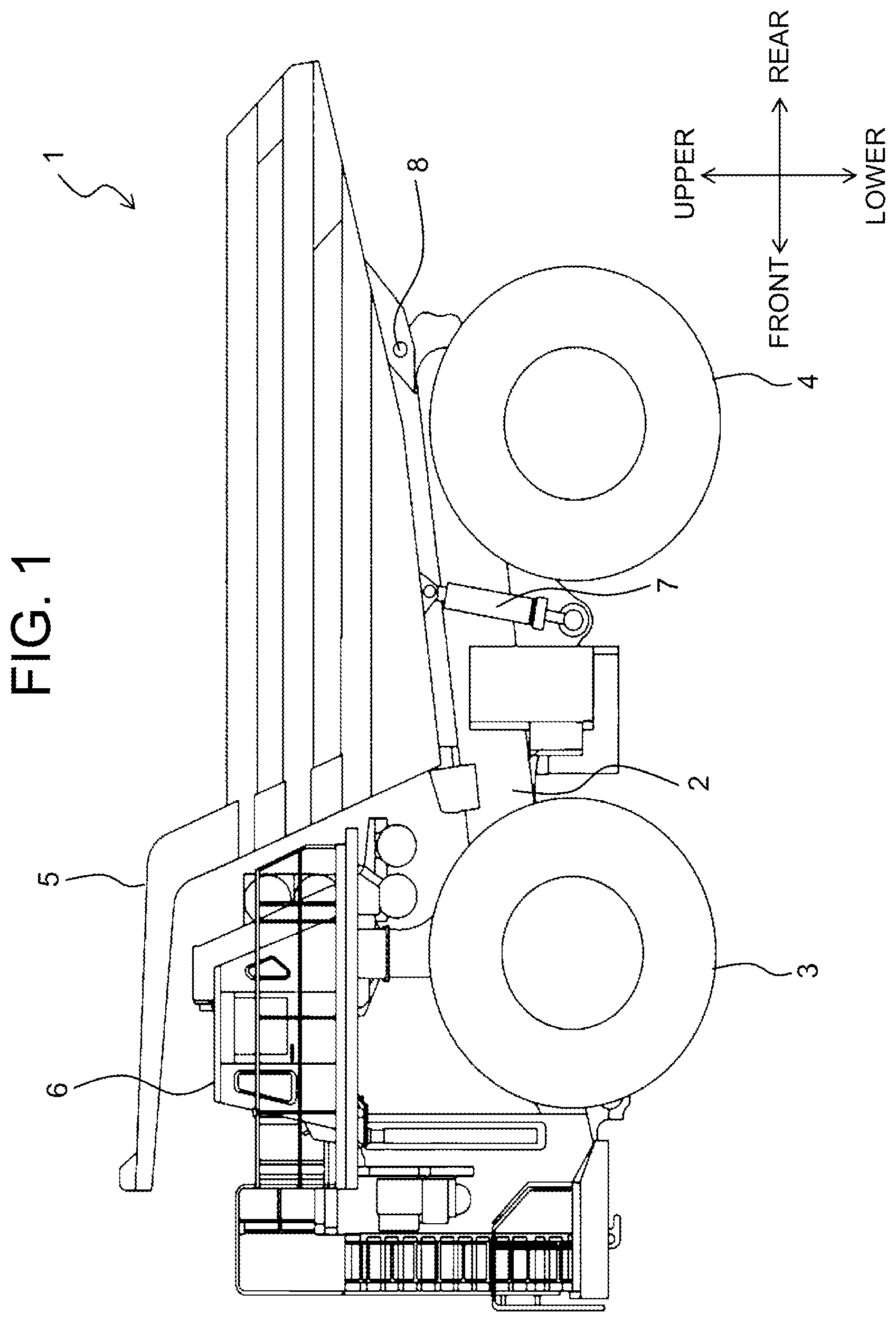Patent US12319190 — Dump truck — Figure 1