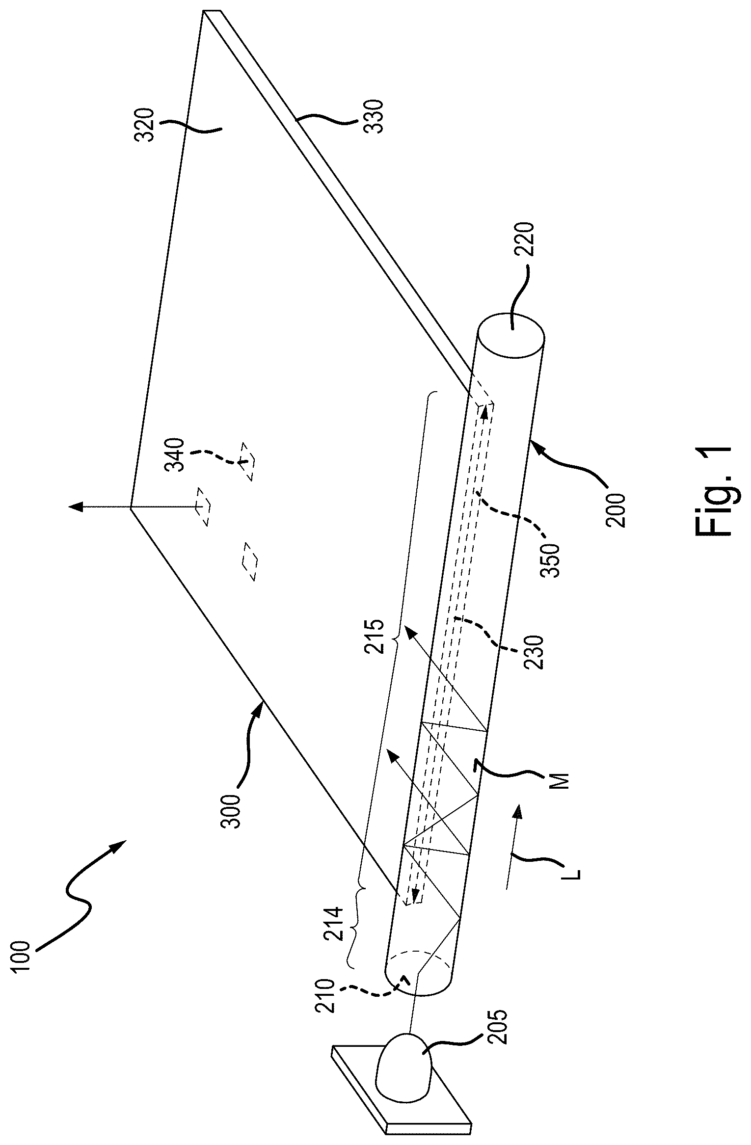 Patent US12319200 — Lighting device for a vehicle interior, method for producing same, and interior fitting part comprising such a lighting device — Figure 1