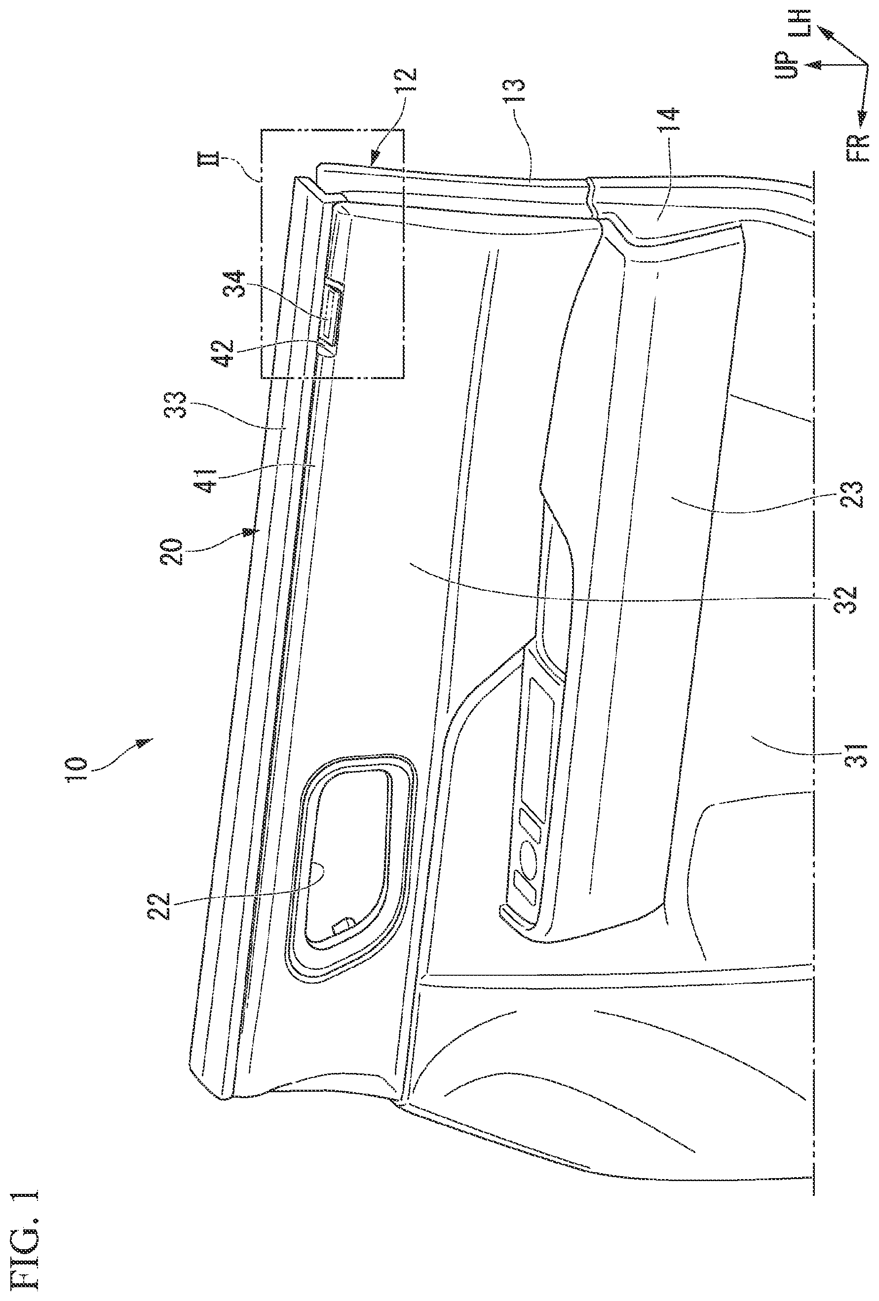 Patent US12319207 — Interior member for vehicle — Figure 1