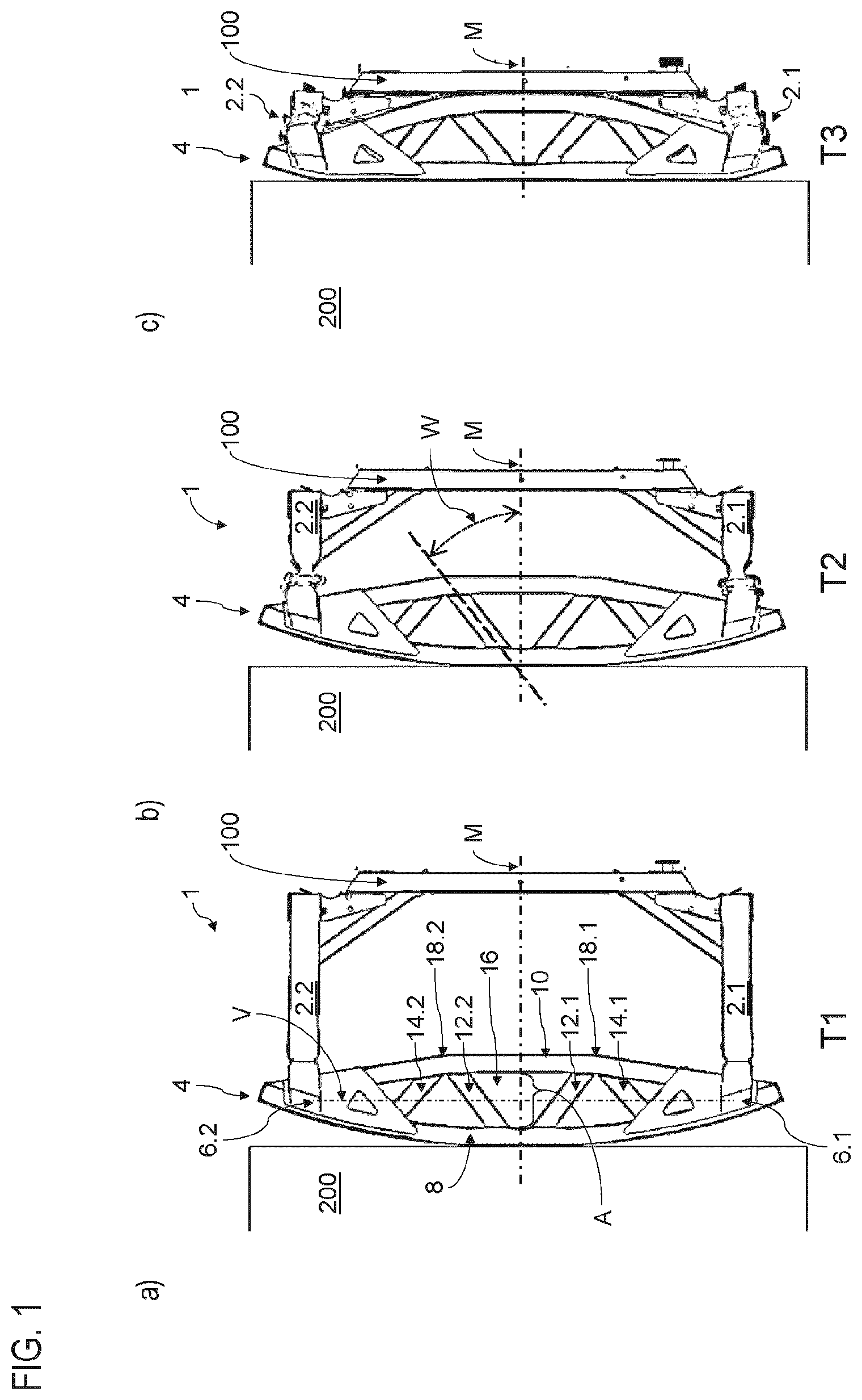 Patent US12319213 — Cross-member arrangement for a battery-powered electric vehicle — Figure 1