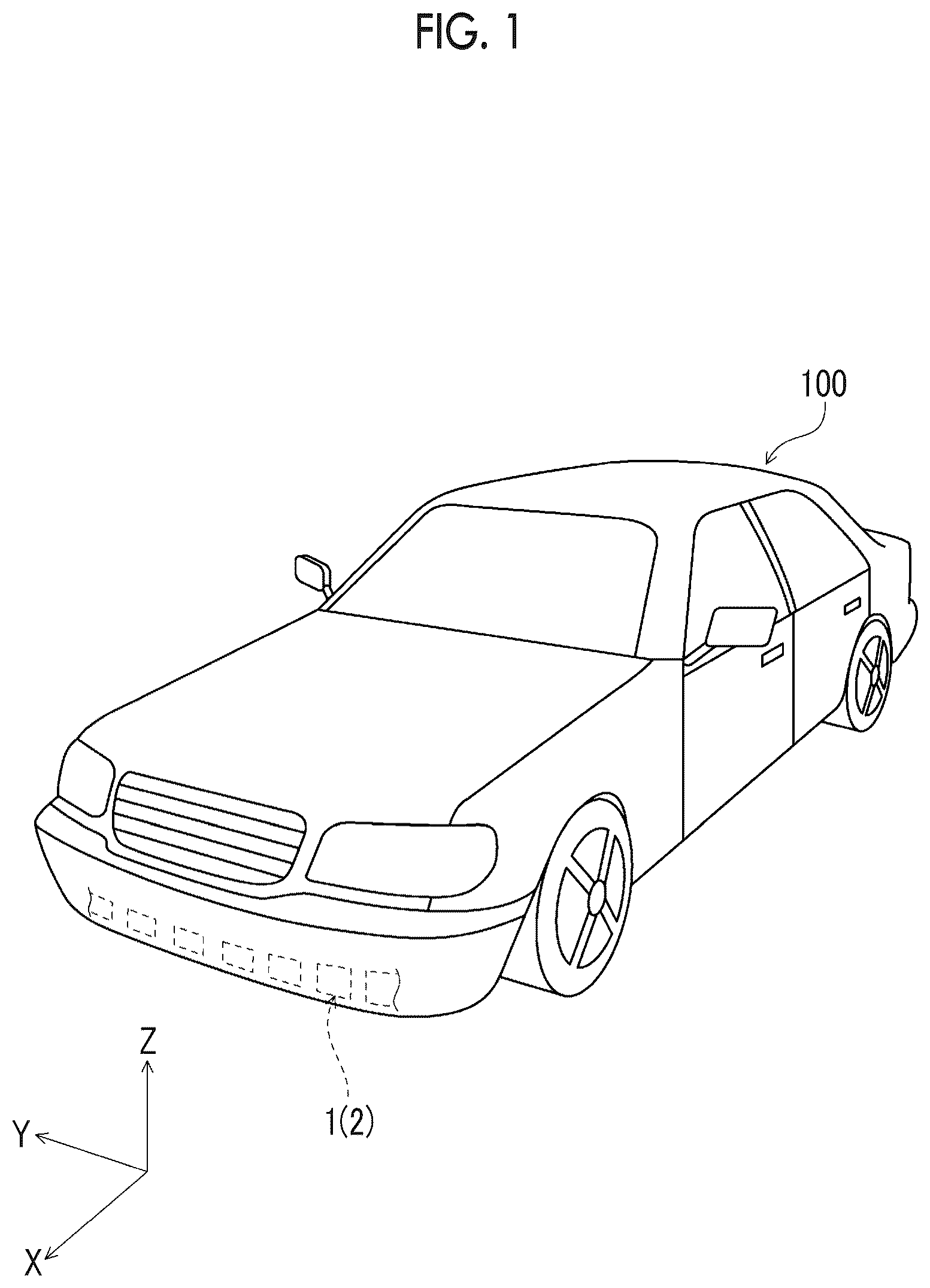 Patent US12319215 — Vehicle structure — Figure 1