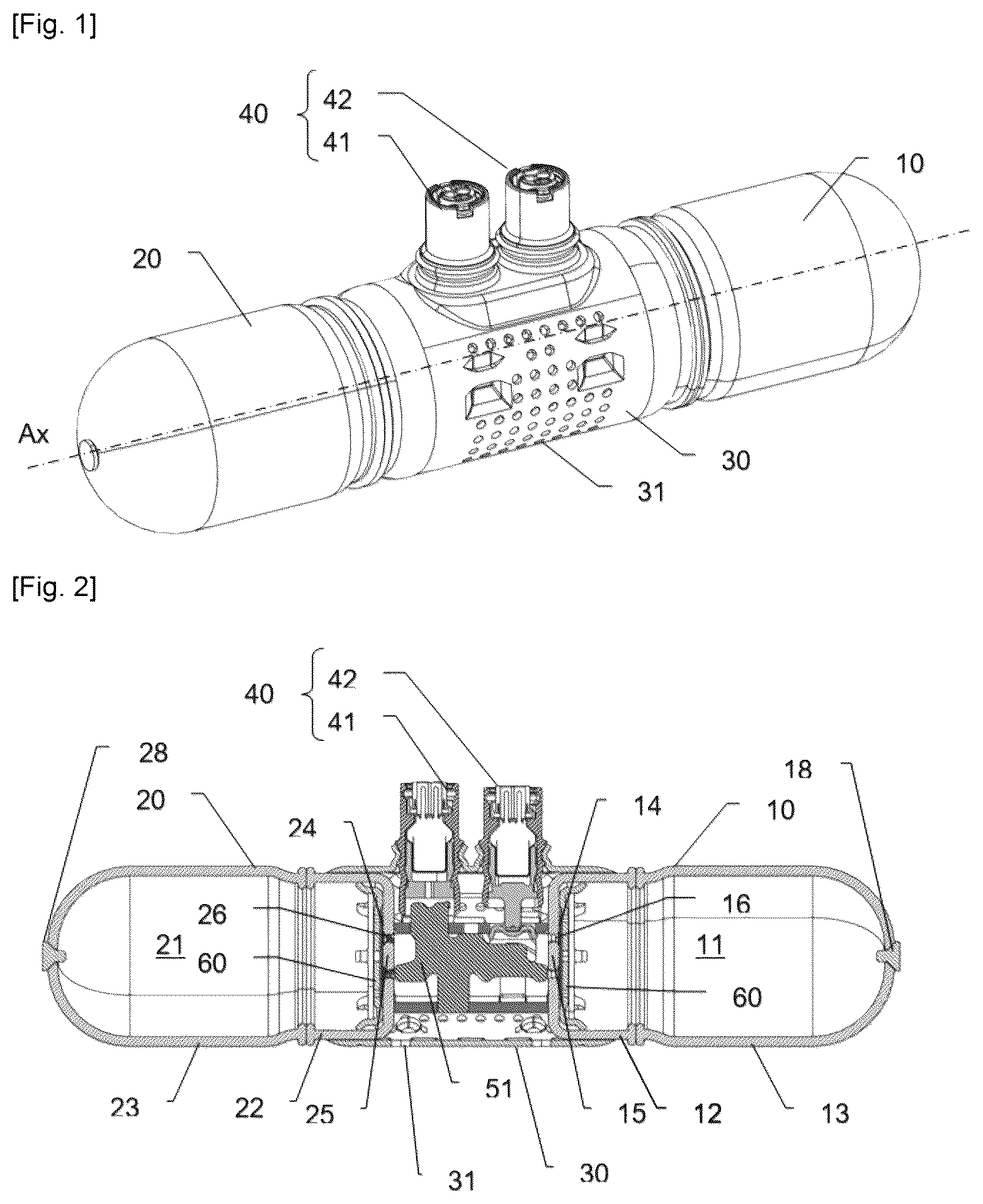Patent US12319225 — Gas generator with a pressurized gas reserve — Figure 1