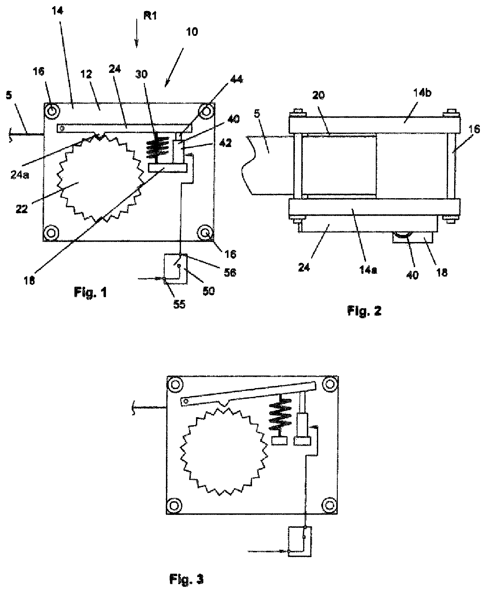 Patent US12319226 — Belt retractor unit and vehicle having such a belt retractor unit — Figure 1