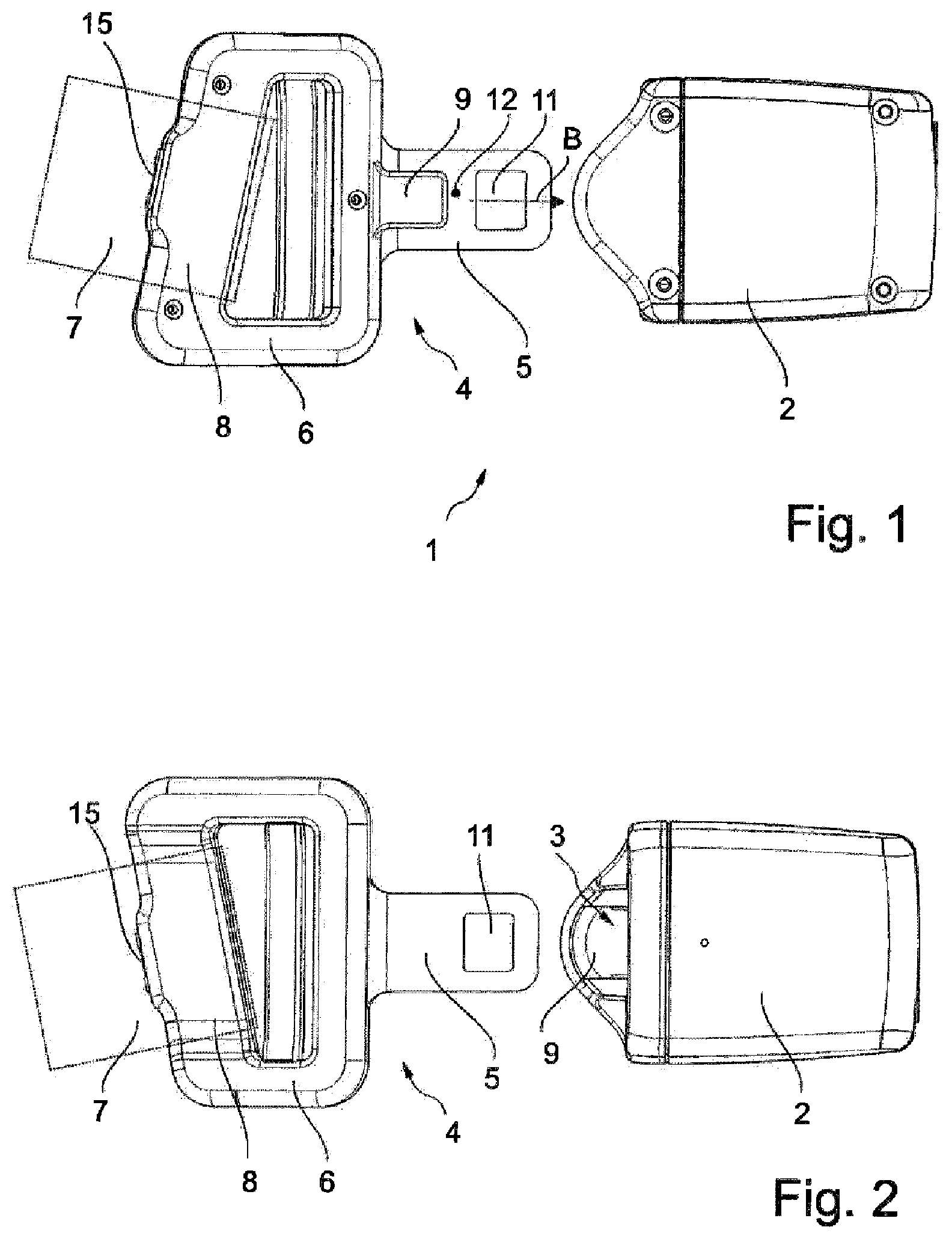 Patent US12319227 — Seatbelt device — Figure 1