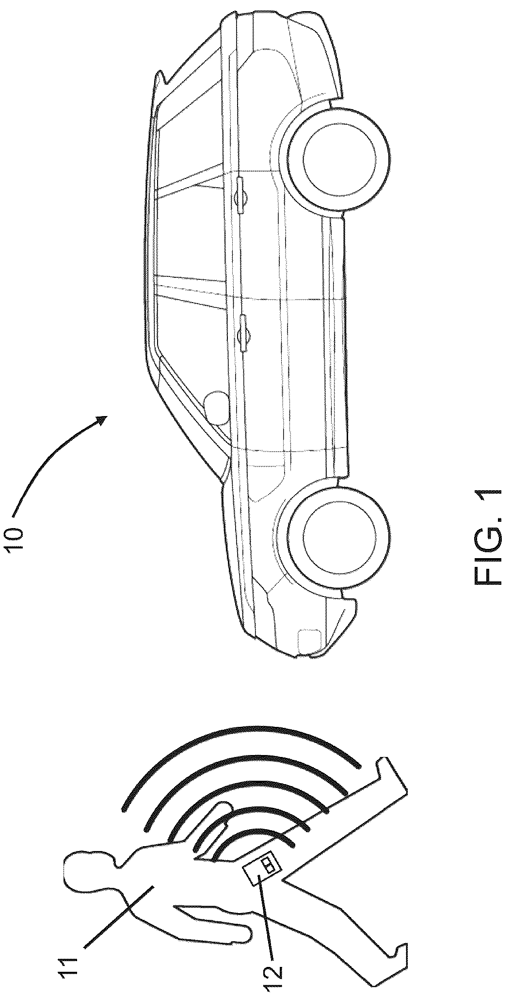 Patent US12319232 — Access control system for a vehicle — Figure 1