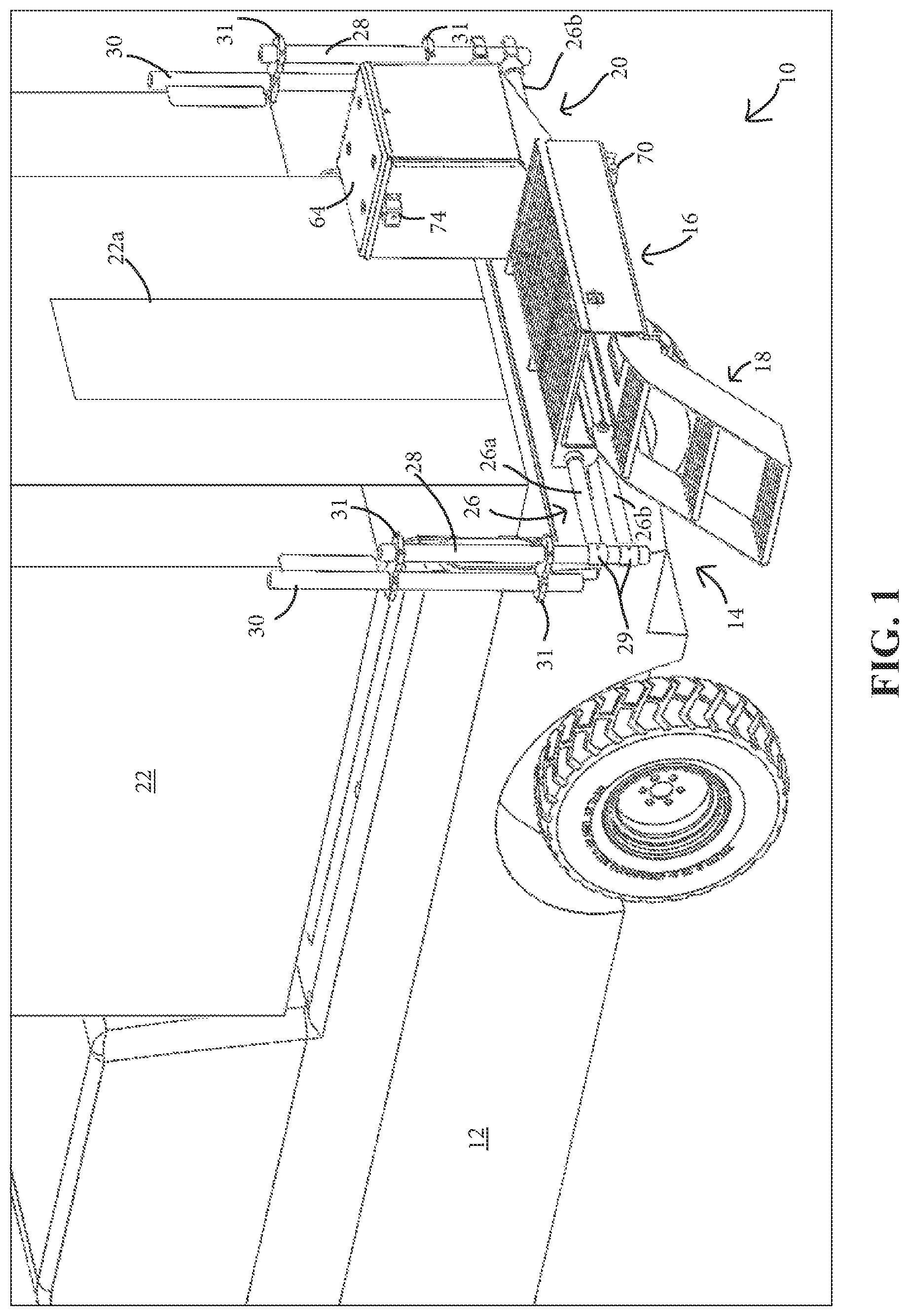 Patent US12319234 Figure 1 – Vehicle mounted accessory