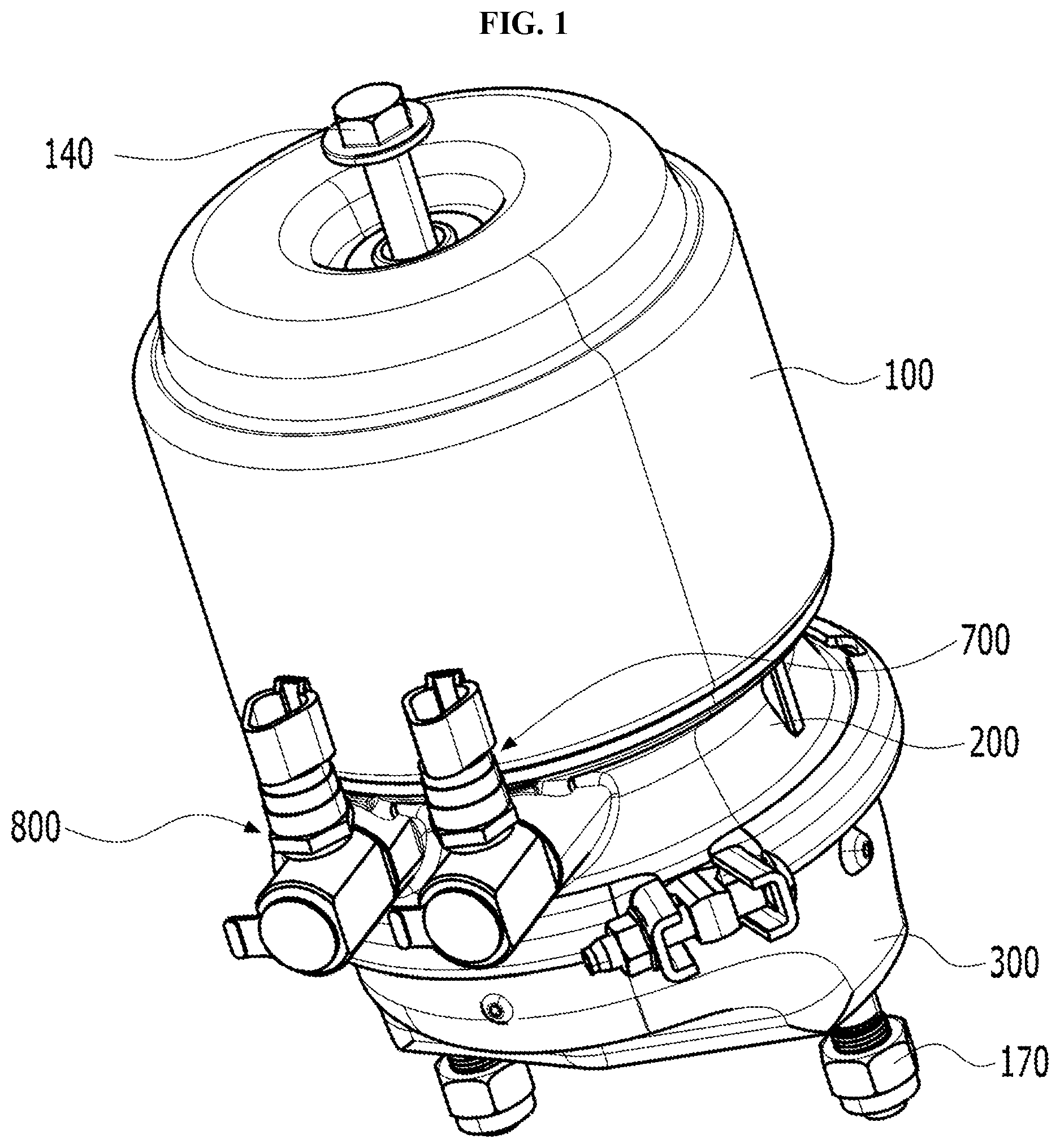Patent US12319260 — Pressure sensing system of pneumatic spring brake chamber for a vehicle — Figure 1